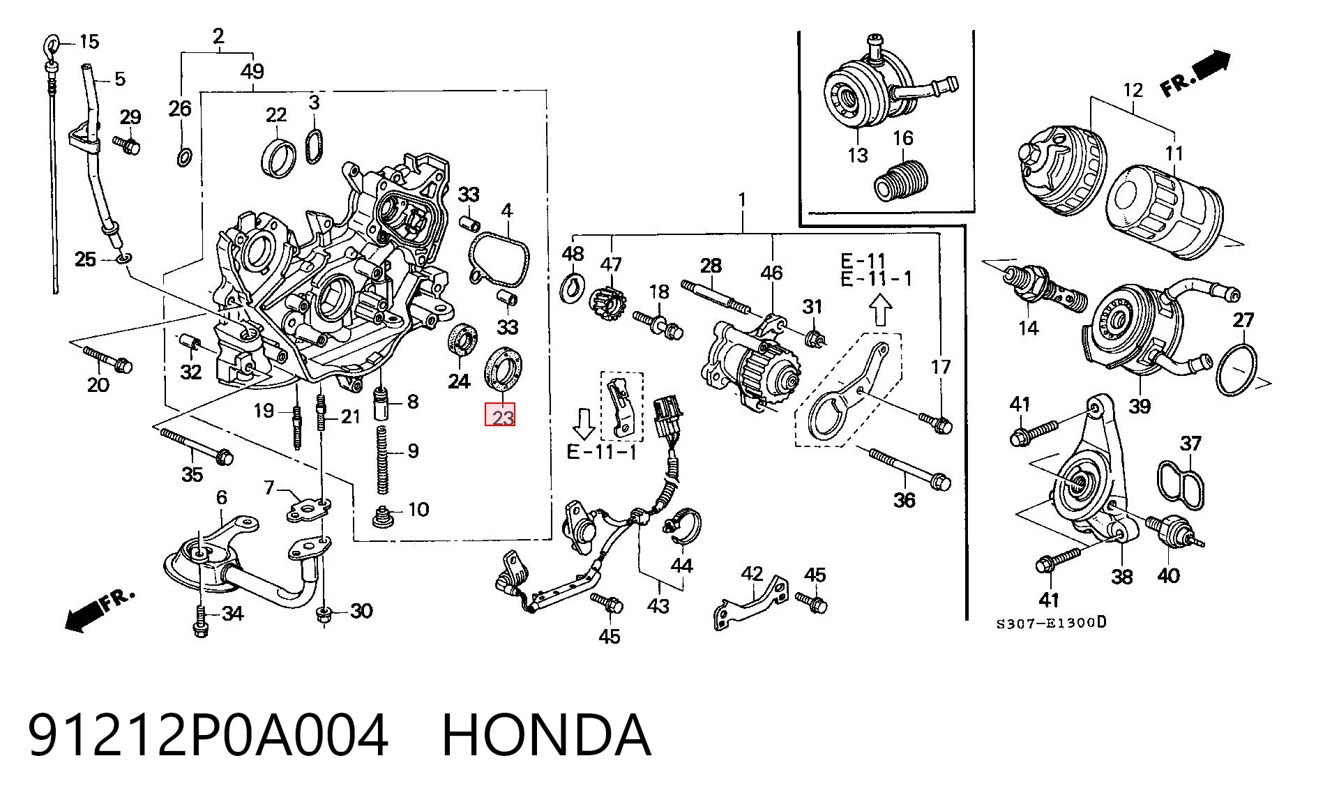91212P0A004 Honda Uszczelniacz wału korbowego przedni