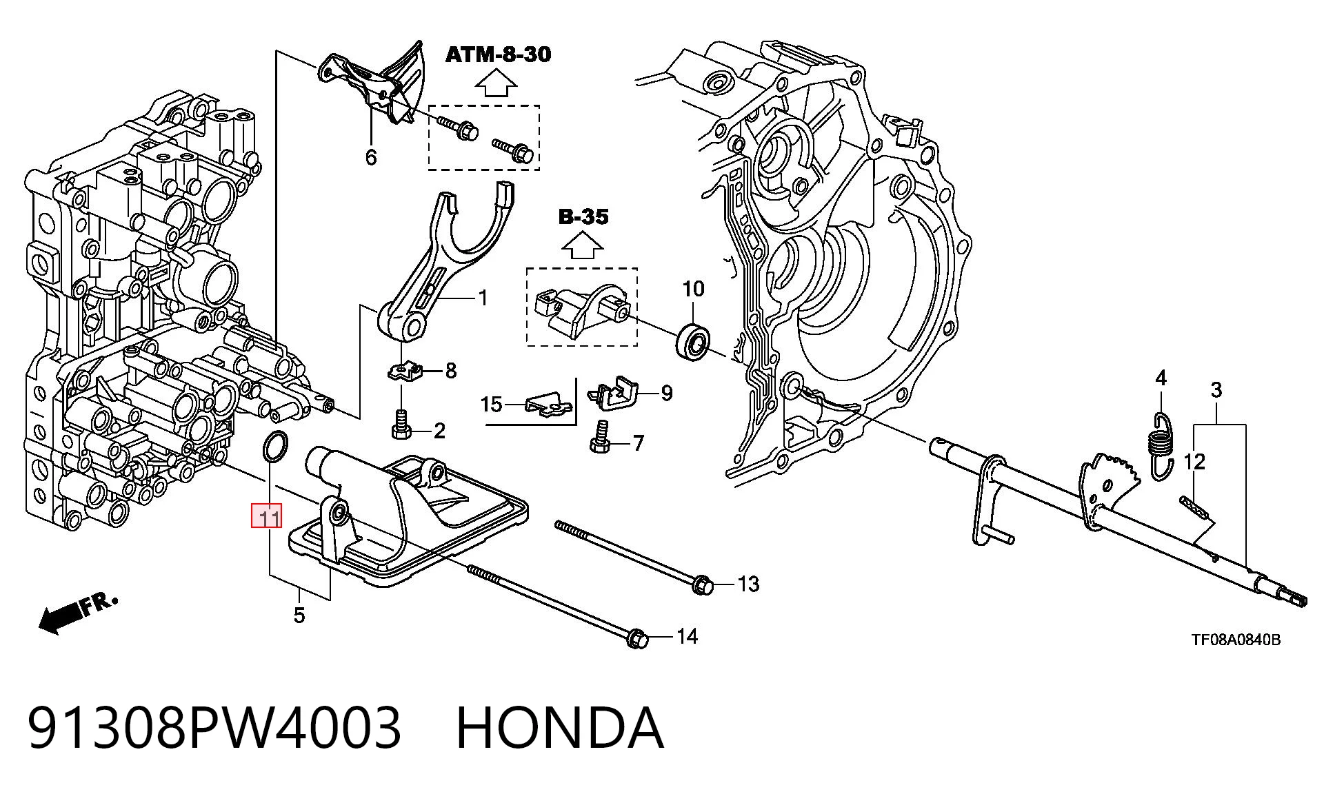 Filtr automatycznej skrzyni biegów Honda Civic VIII