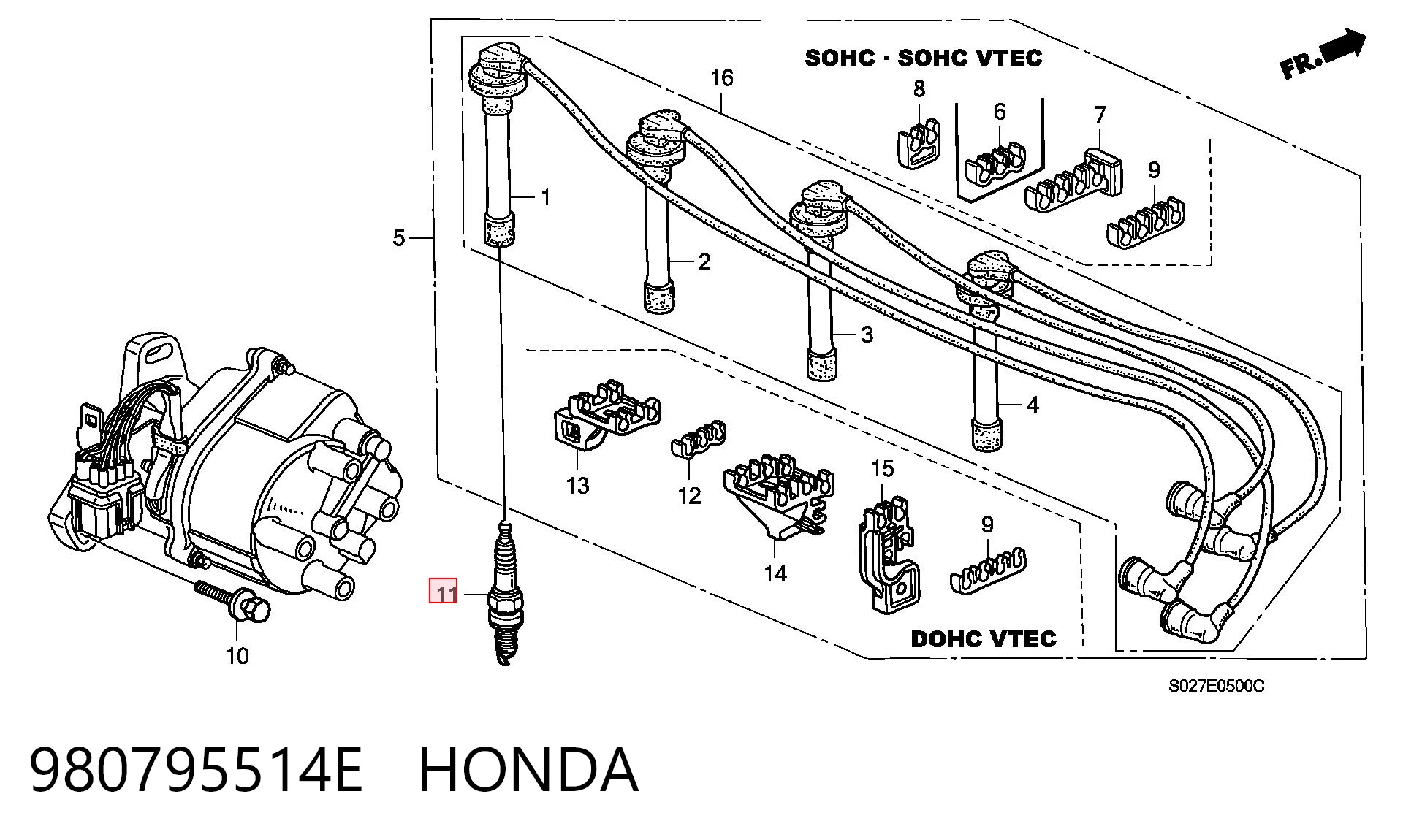 980795514E Honda Świeca zapłonowa