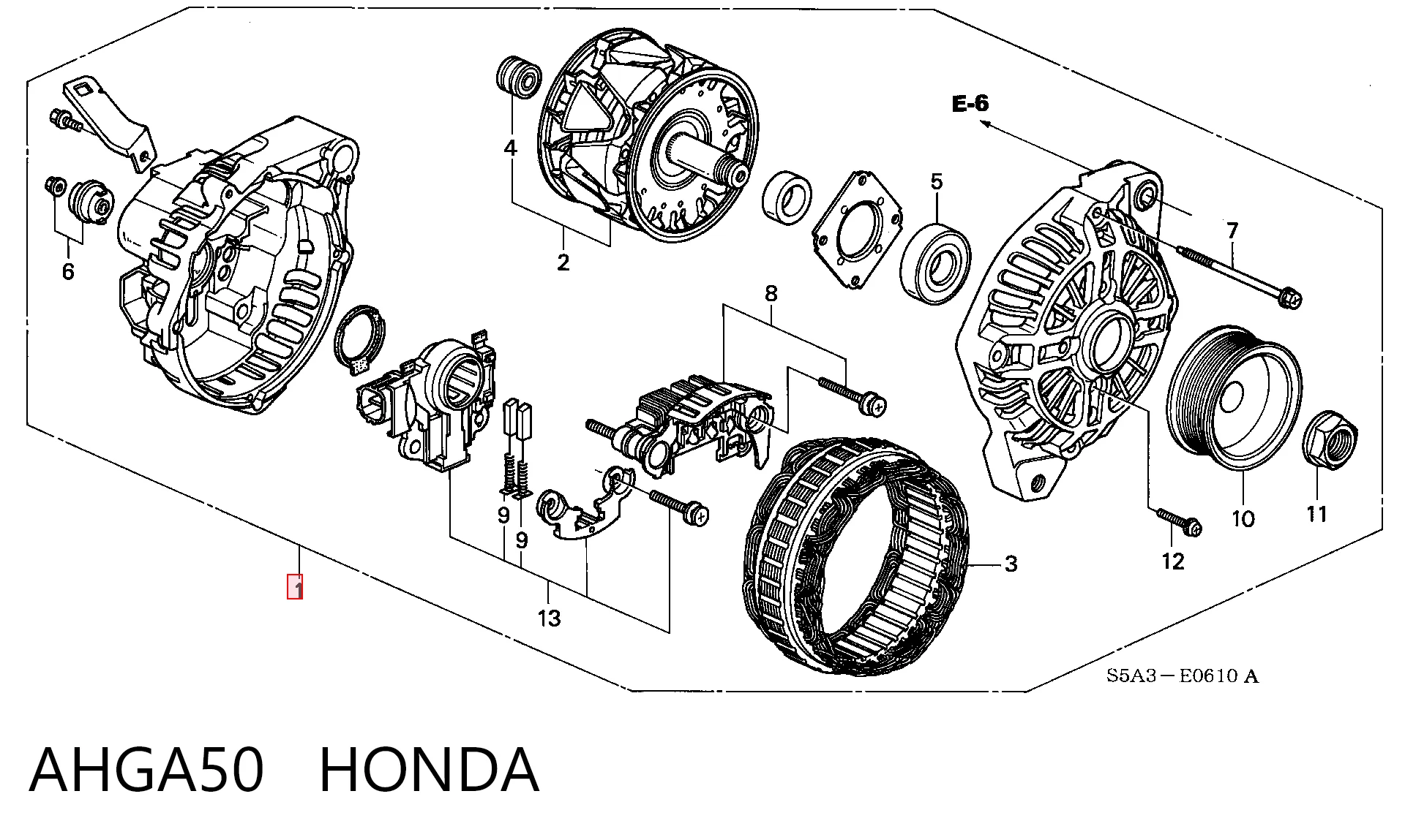AHGA50 Honda Alternator