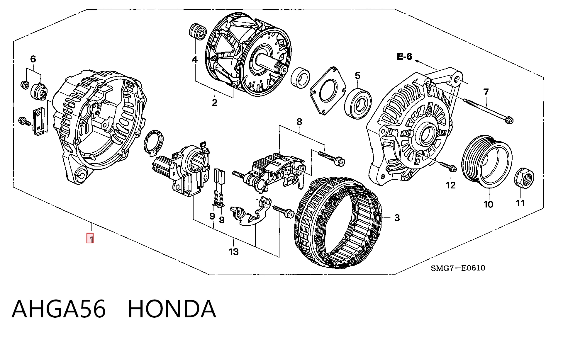 AHGA56 Honda Alternator