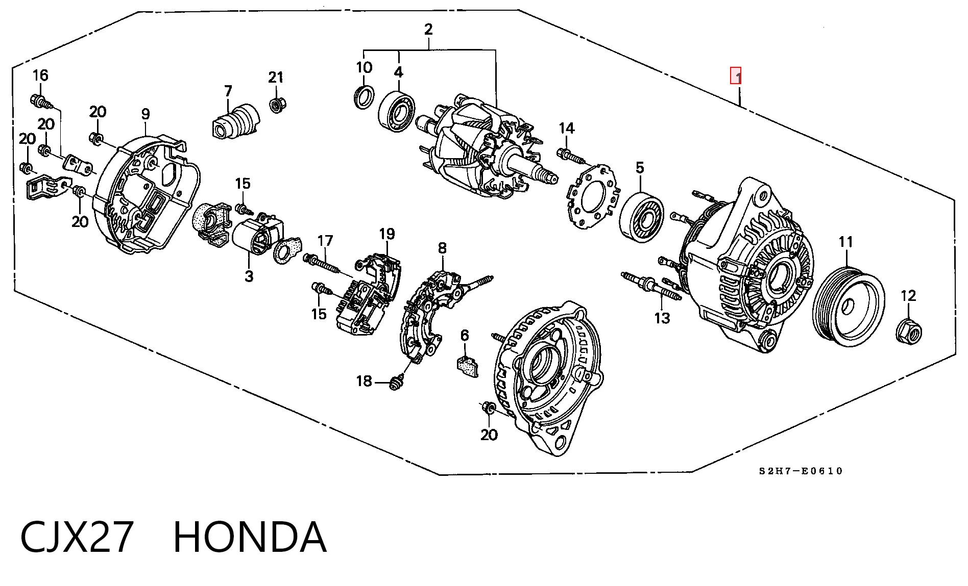  Alternator Honda HR-V 