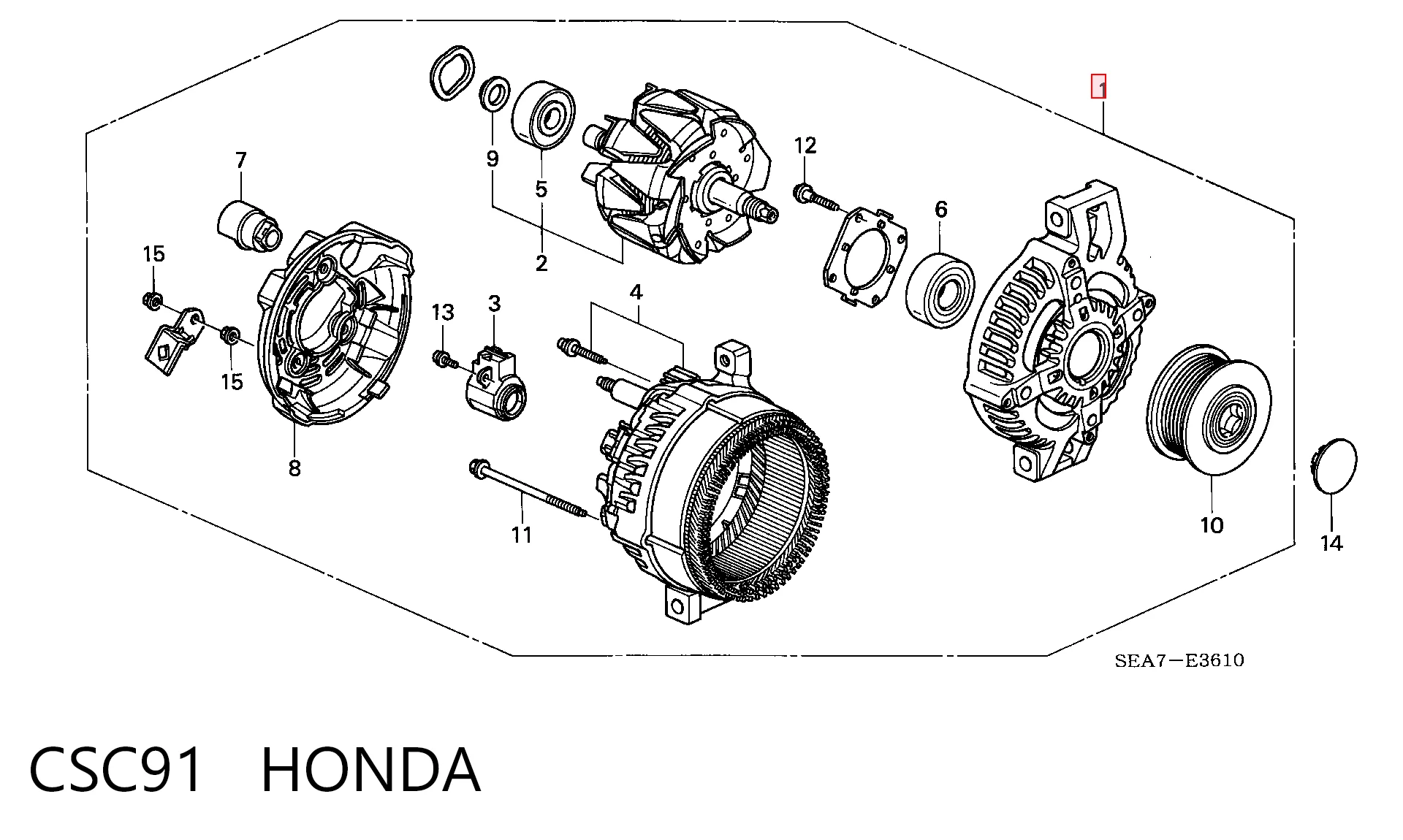CSC91 Honda Alternator