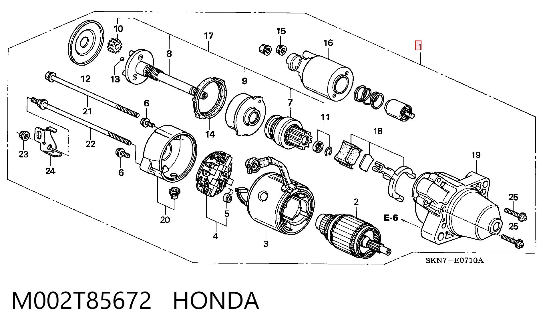 Rozrusznik Honda Accord VII sedana (CL, CM) (2003 - 2008) cena, od 64,56 USD
