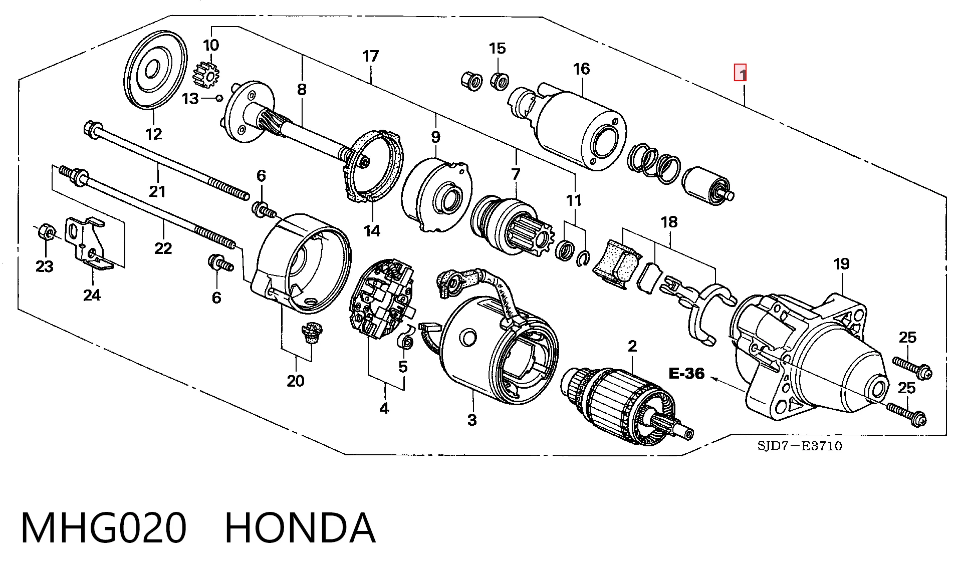 Do koszyka Rozrusznik Honda Accord VII CL, CM
