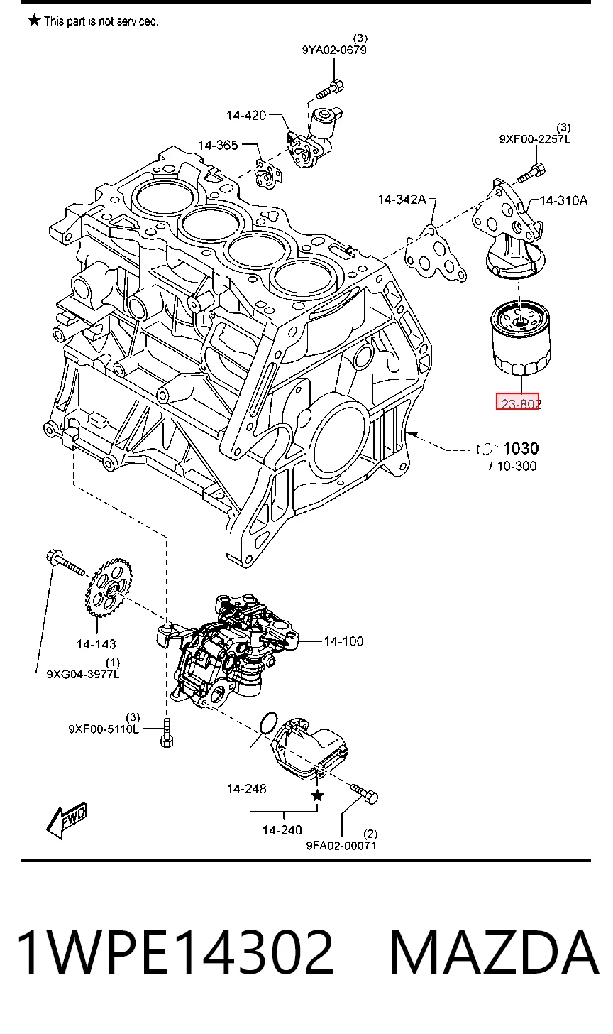 1WPE14302 Mazda Filtr oleju