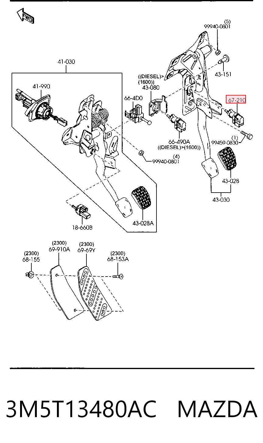 Do koszyka Czujnik włącznika świała stop Ford Fiesta Mk5 JH, JD
