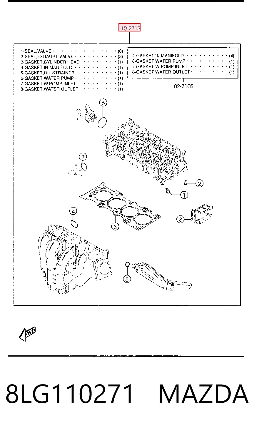 Zestaw uszczelek silnika pełny do Ford Fiesta Mk5 JH, JD