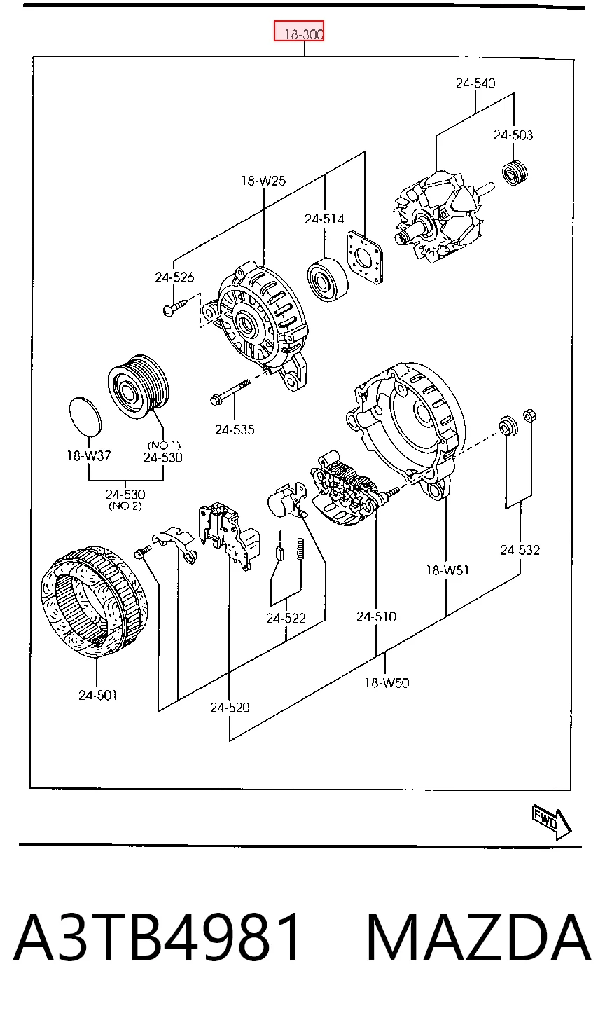 Do koszyka RA3TB4981 ADE Alternator