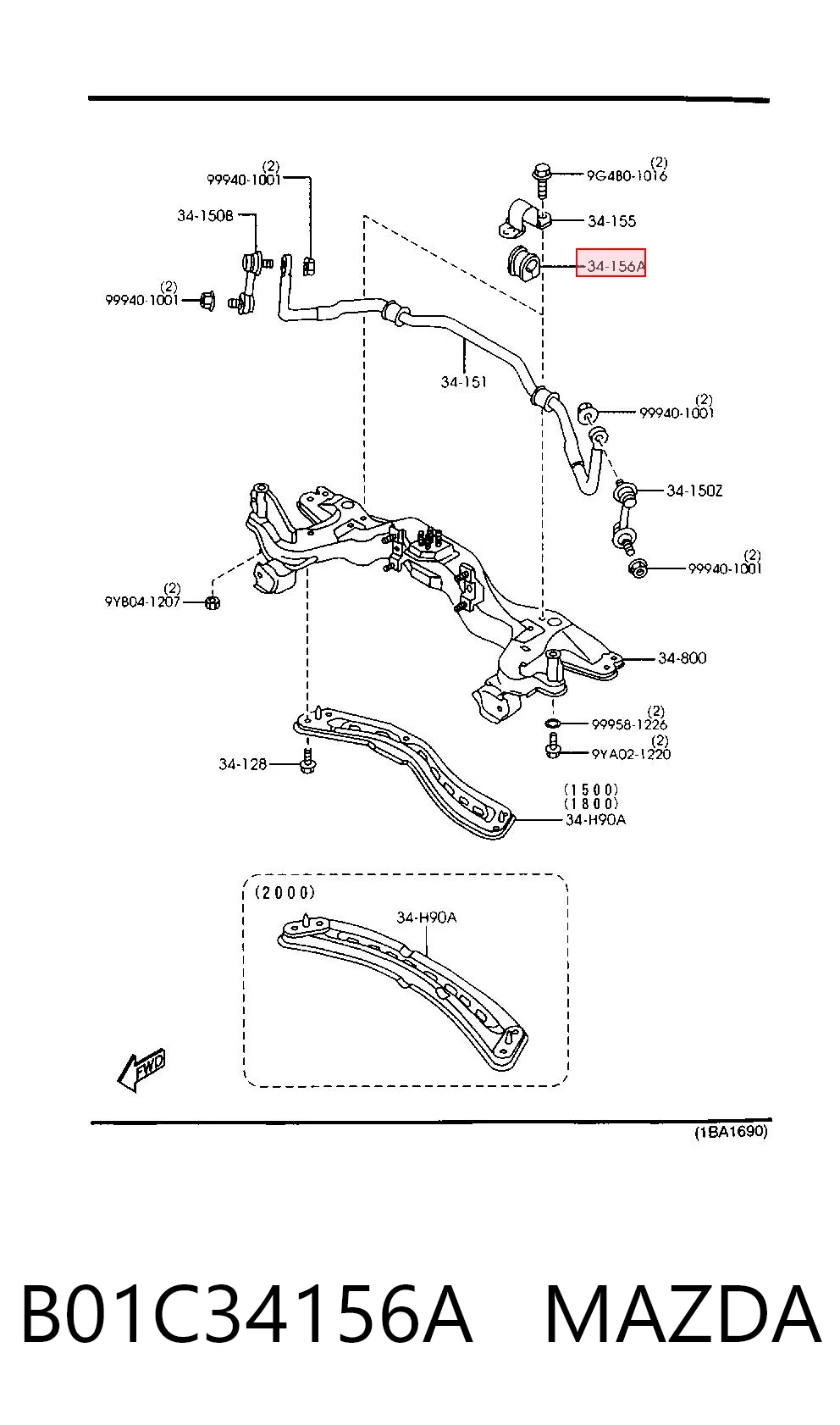 B01C34156A Mazda
