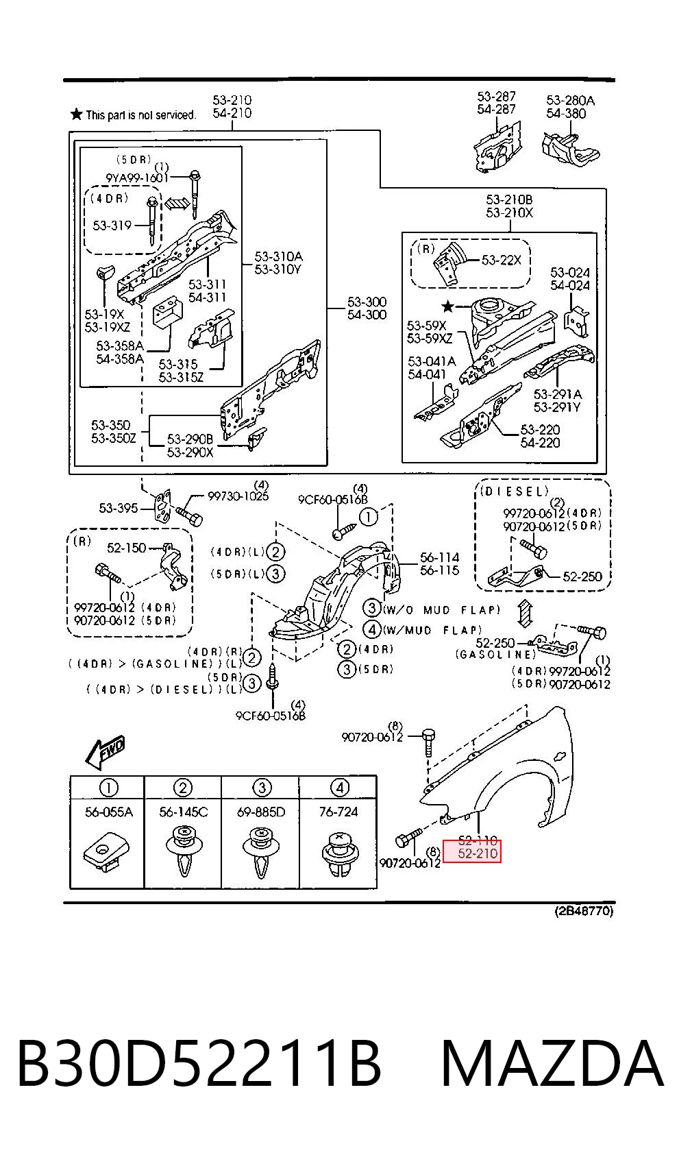 Błotnik przedni lewy do Mazda 323 F VI BJ