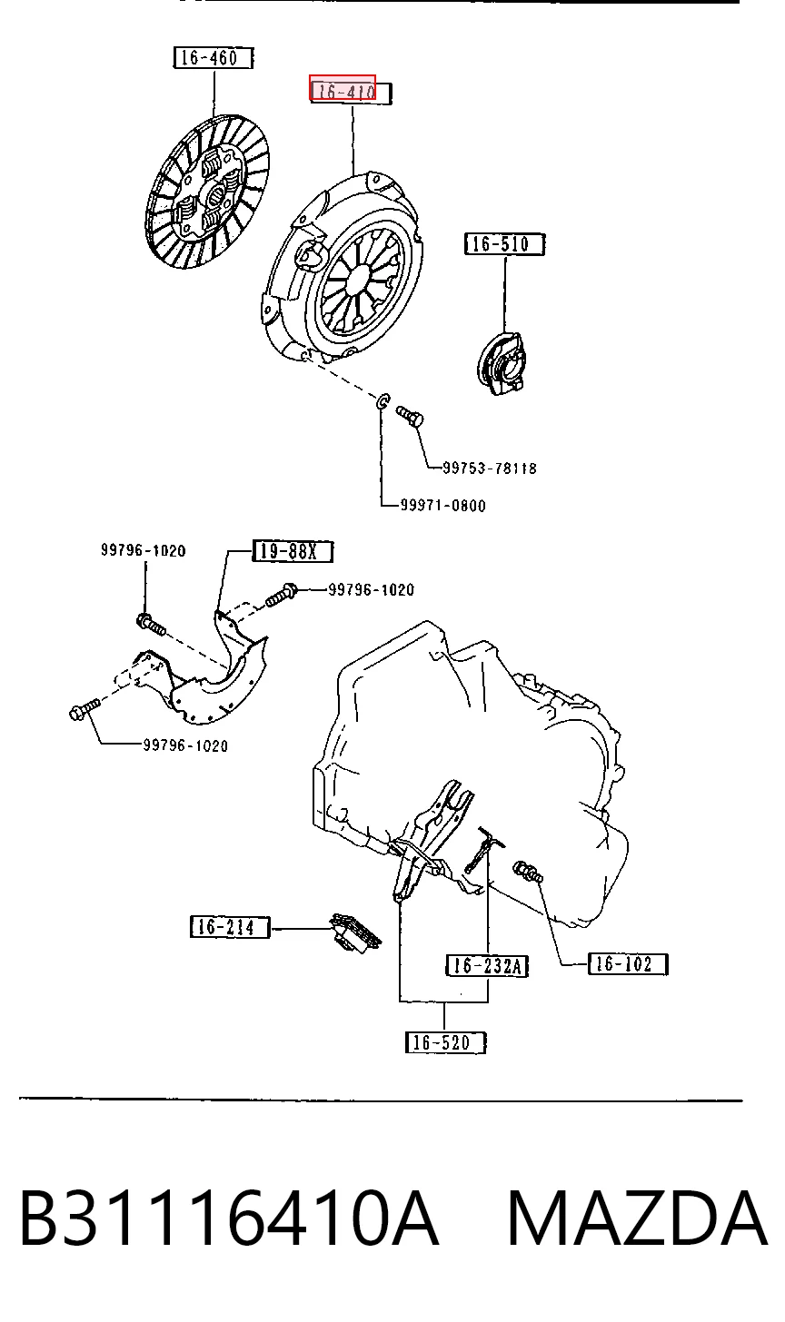 B31116410A Mazda