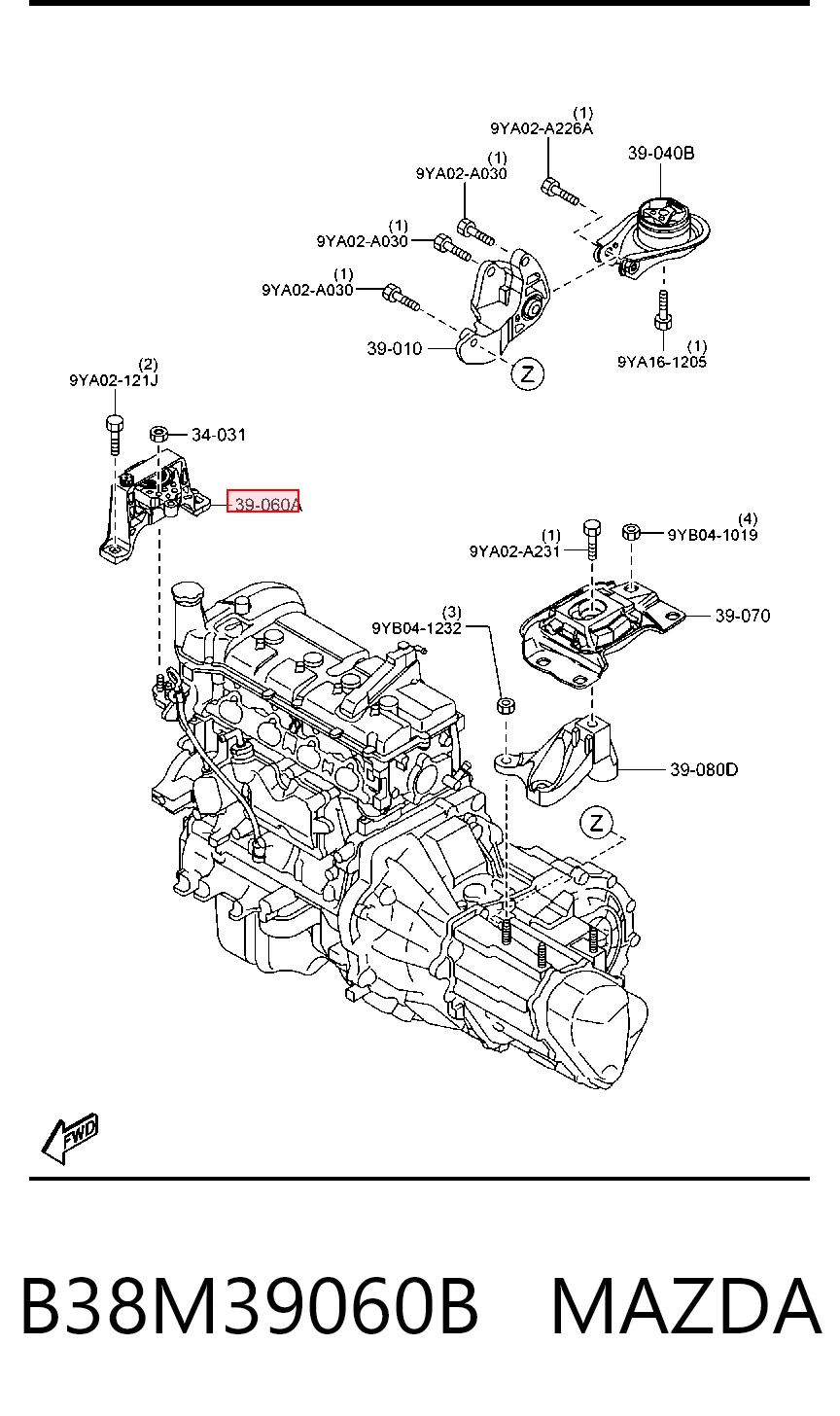 B38M39060B Mazda