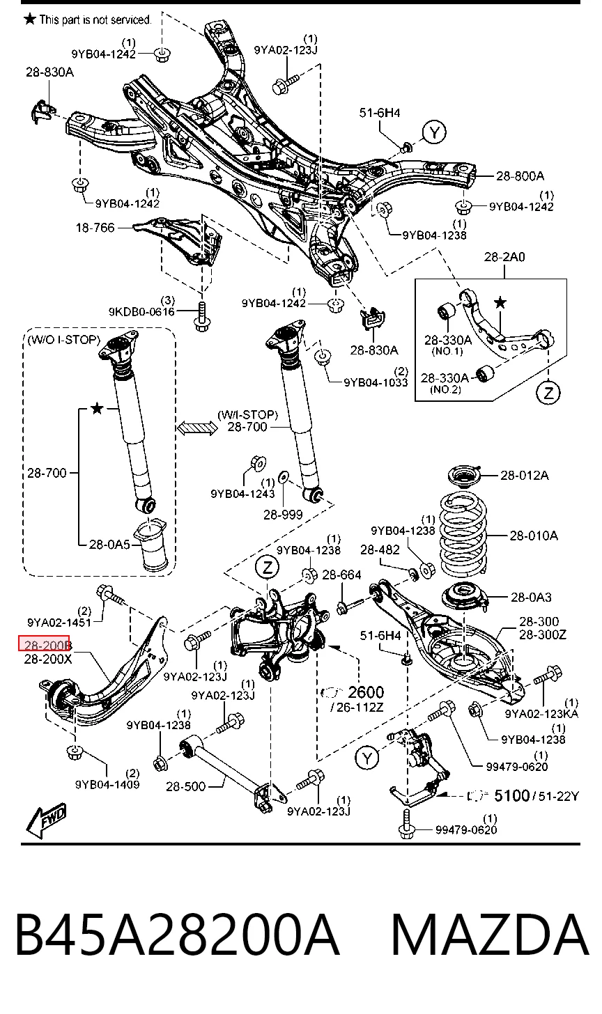 B45A28200A Mazda