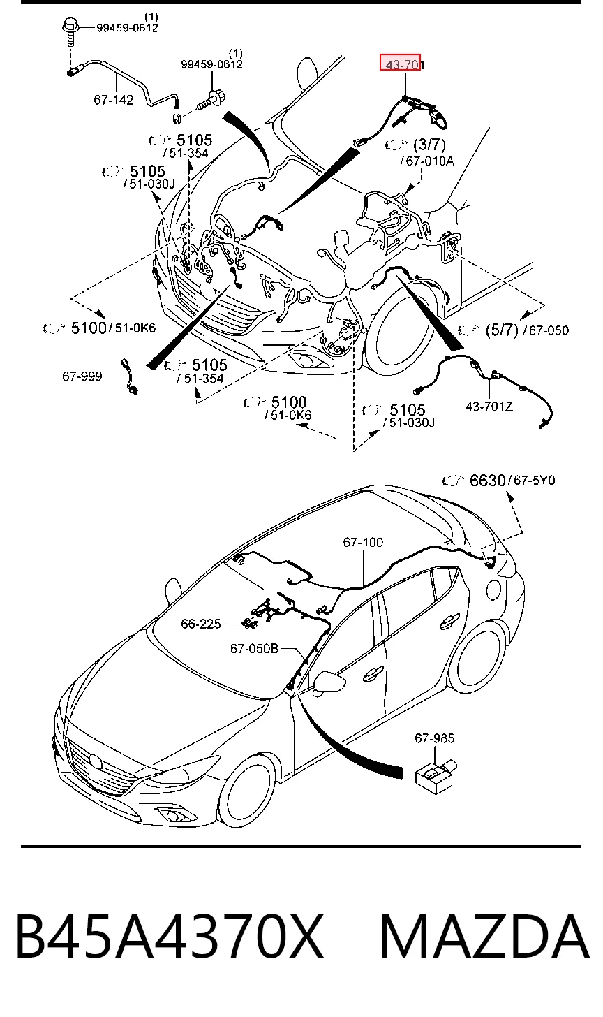 Czujnik ABS przedni Mazda 3 sedana (BM, BN) (2013 - 2019) cena, od 36,28 USD