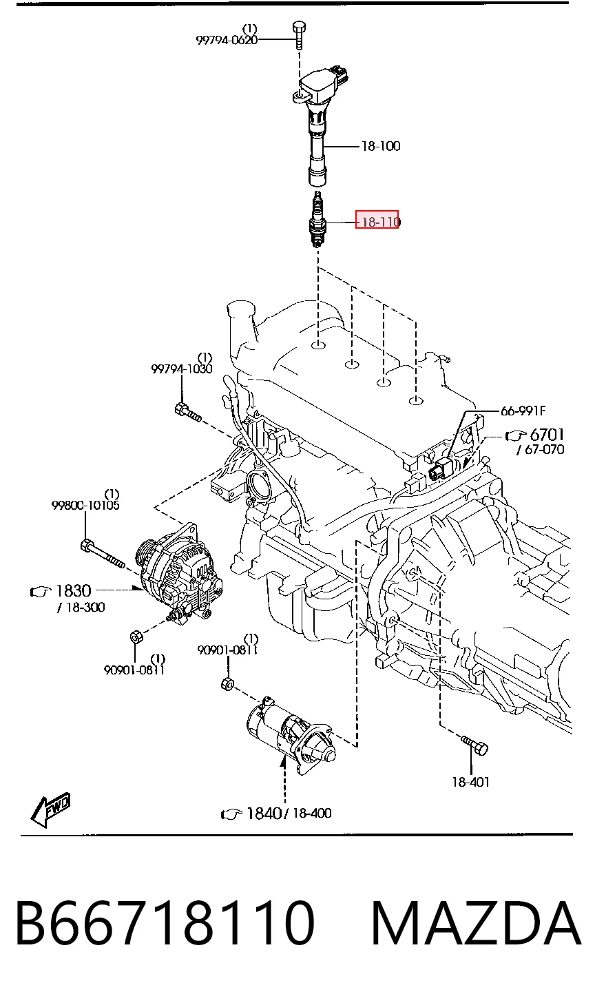 B66718110 Mazda