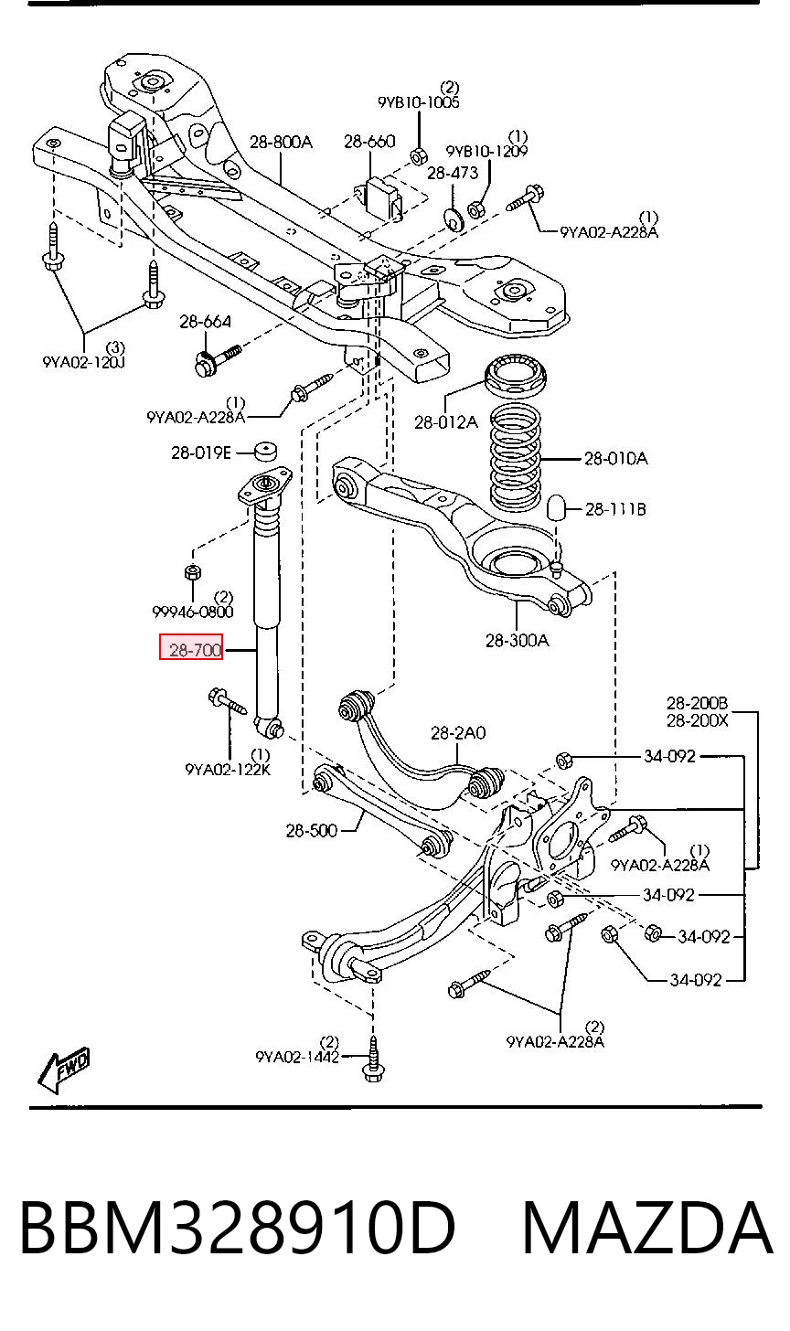 BBM328910D Mazda