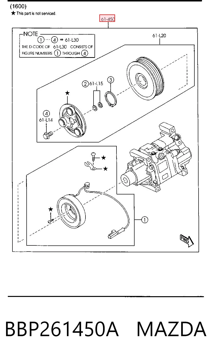 BBP261450A Mazda Sprężarka klimatyzacji