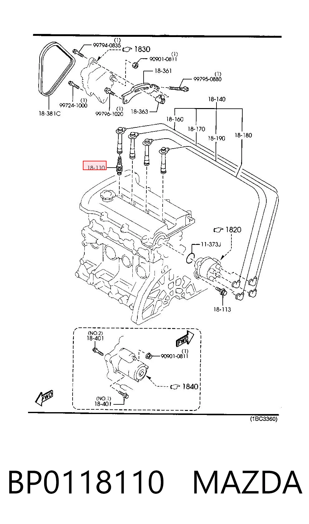 BP0118110 Mazda