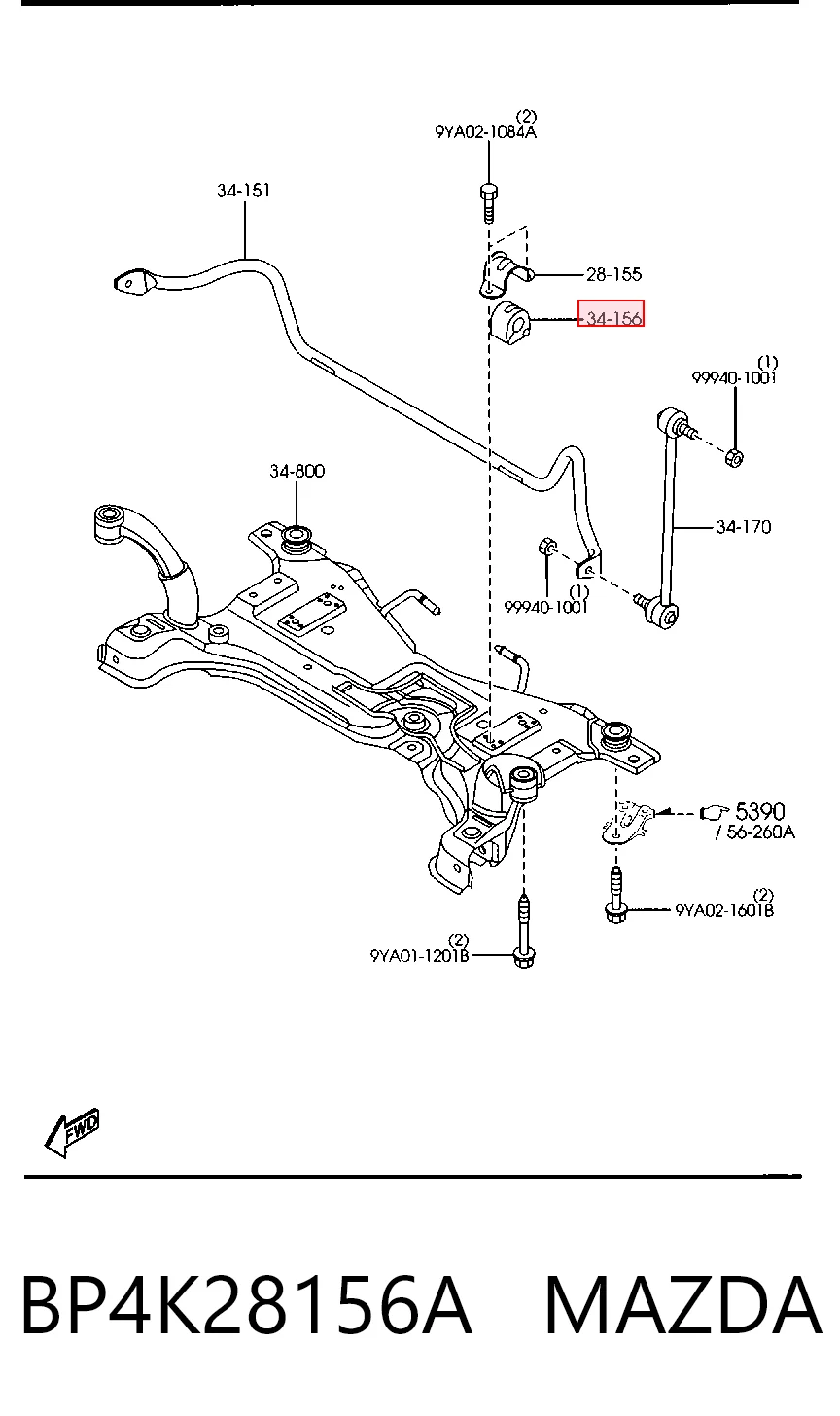 BP4K28156A Mazda