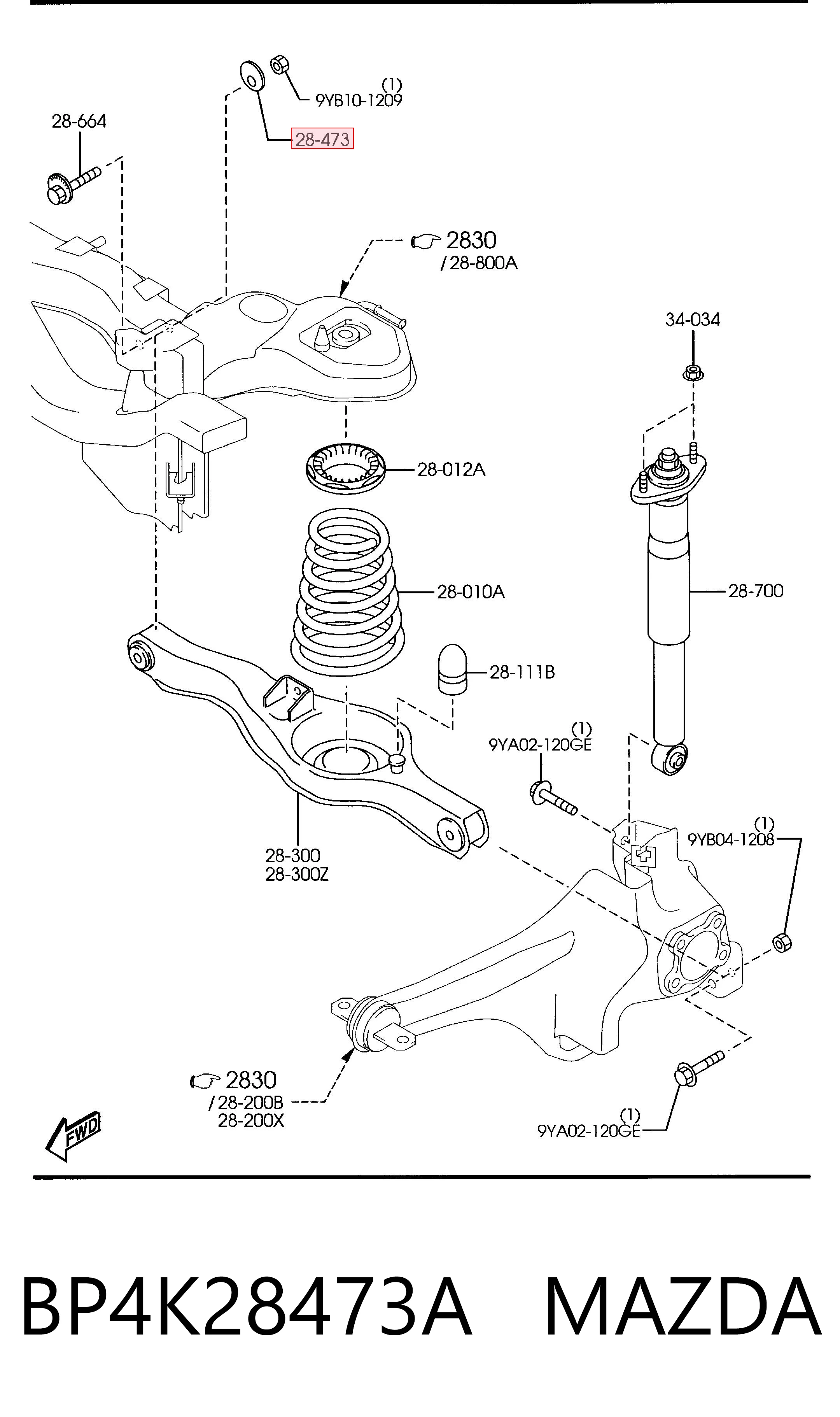 BP4K28473A Mazda