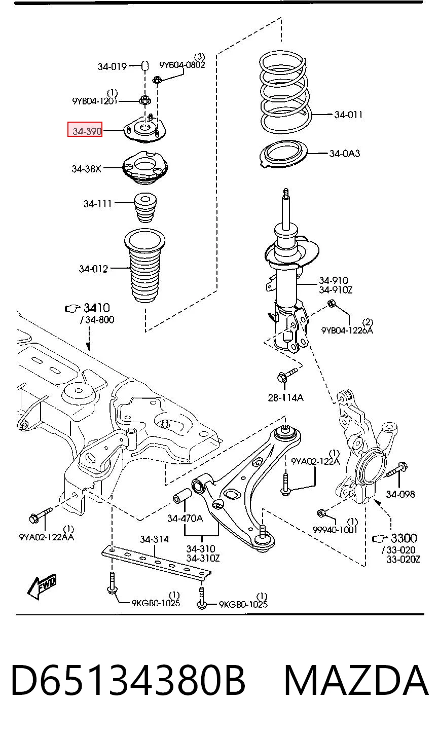 D65134380B Mazda