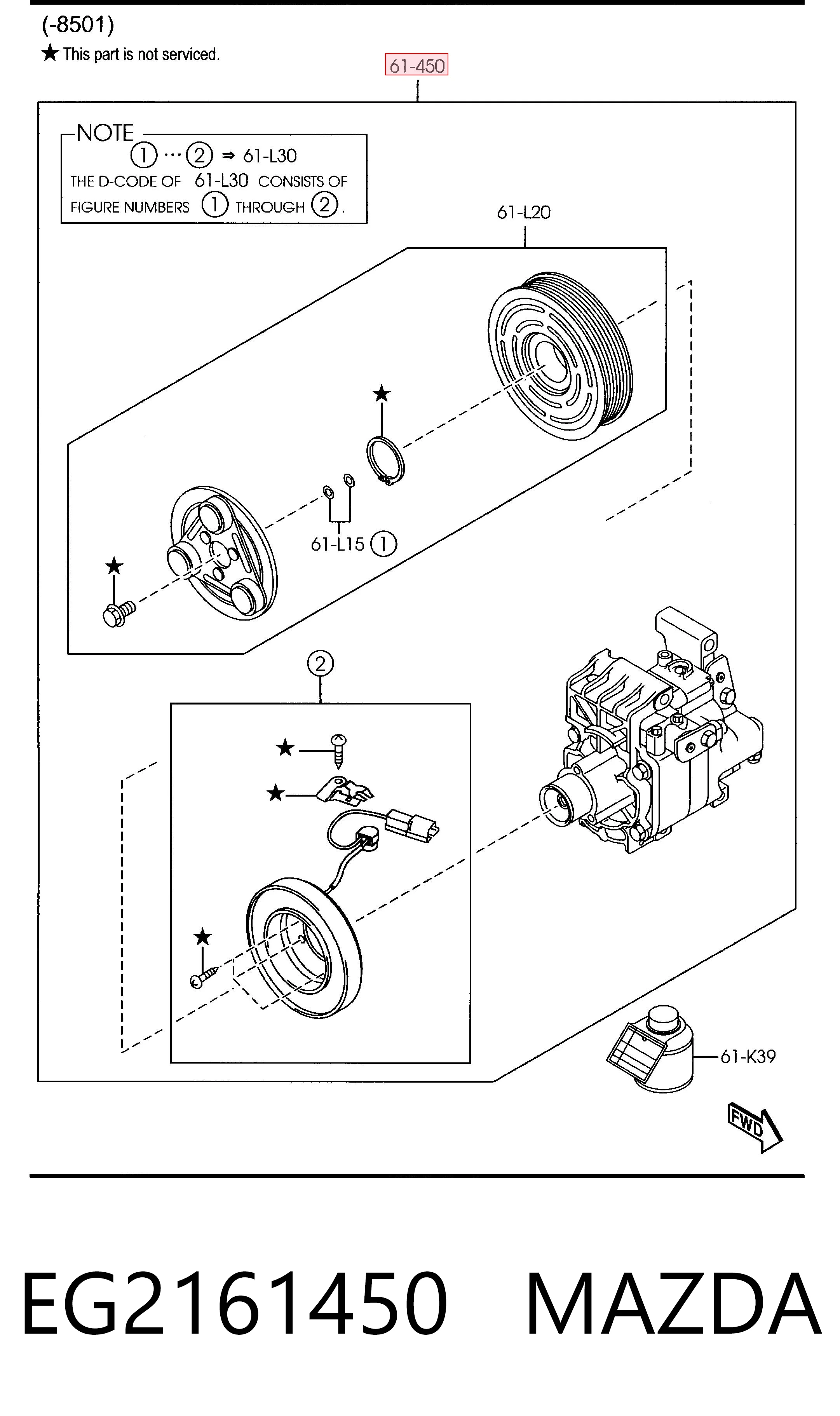 EG2161450 Mazda Sprężarka klimatyzacji