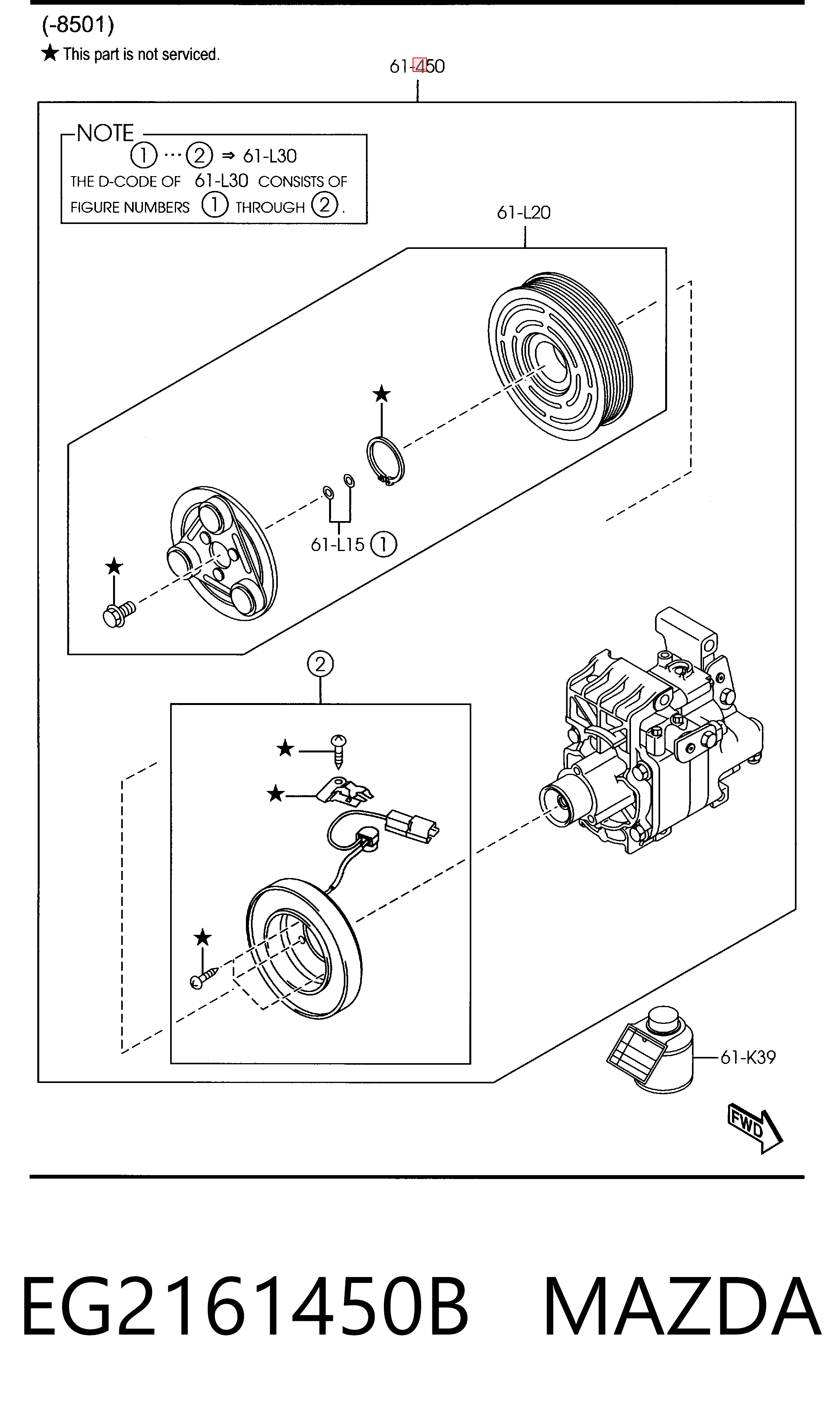 EG2161450B Mazda Sprężarka klimatyzacji