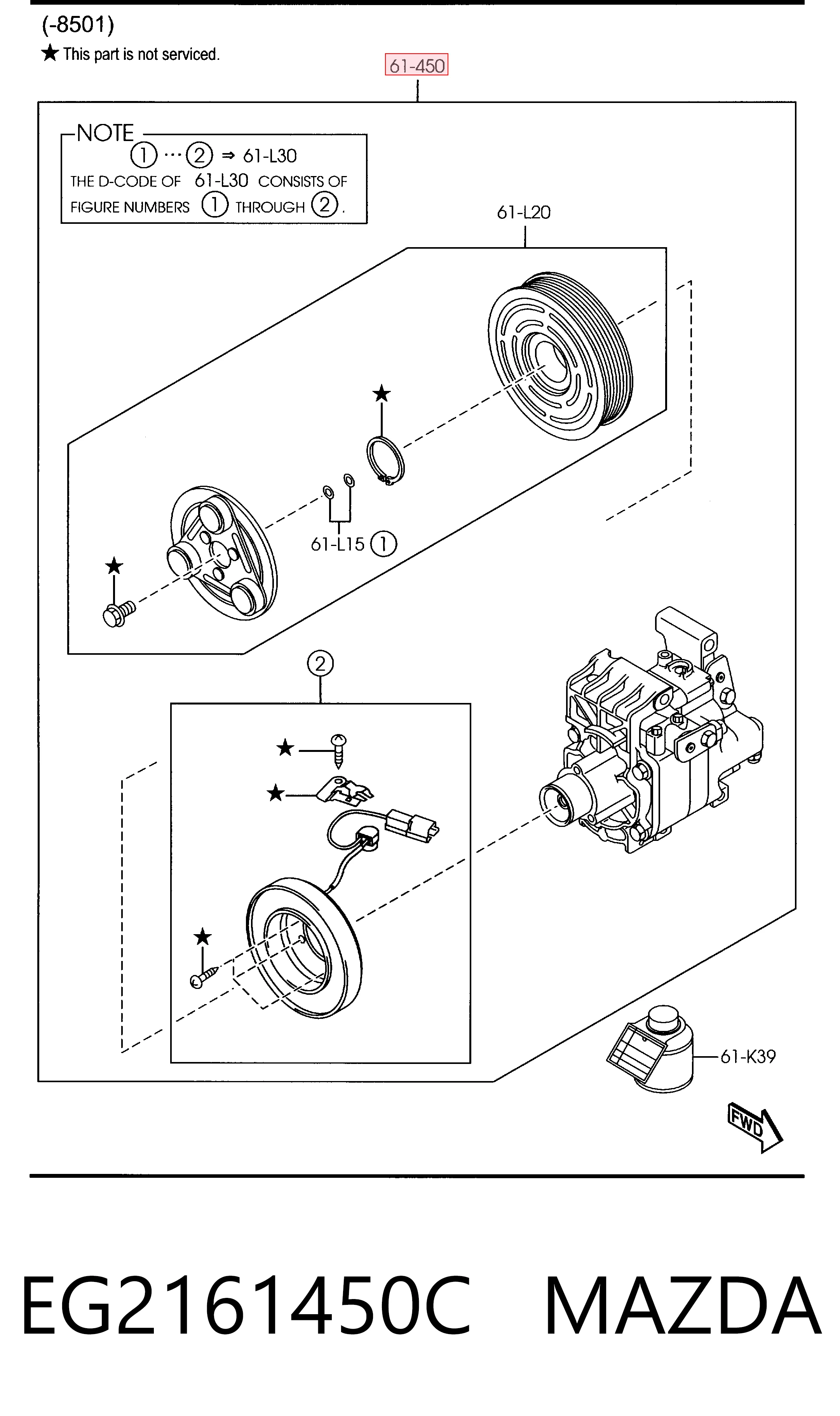 EG2161450C Mazda Sprężarka klimatyzacji