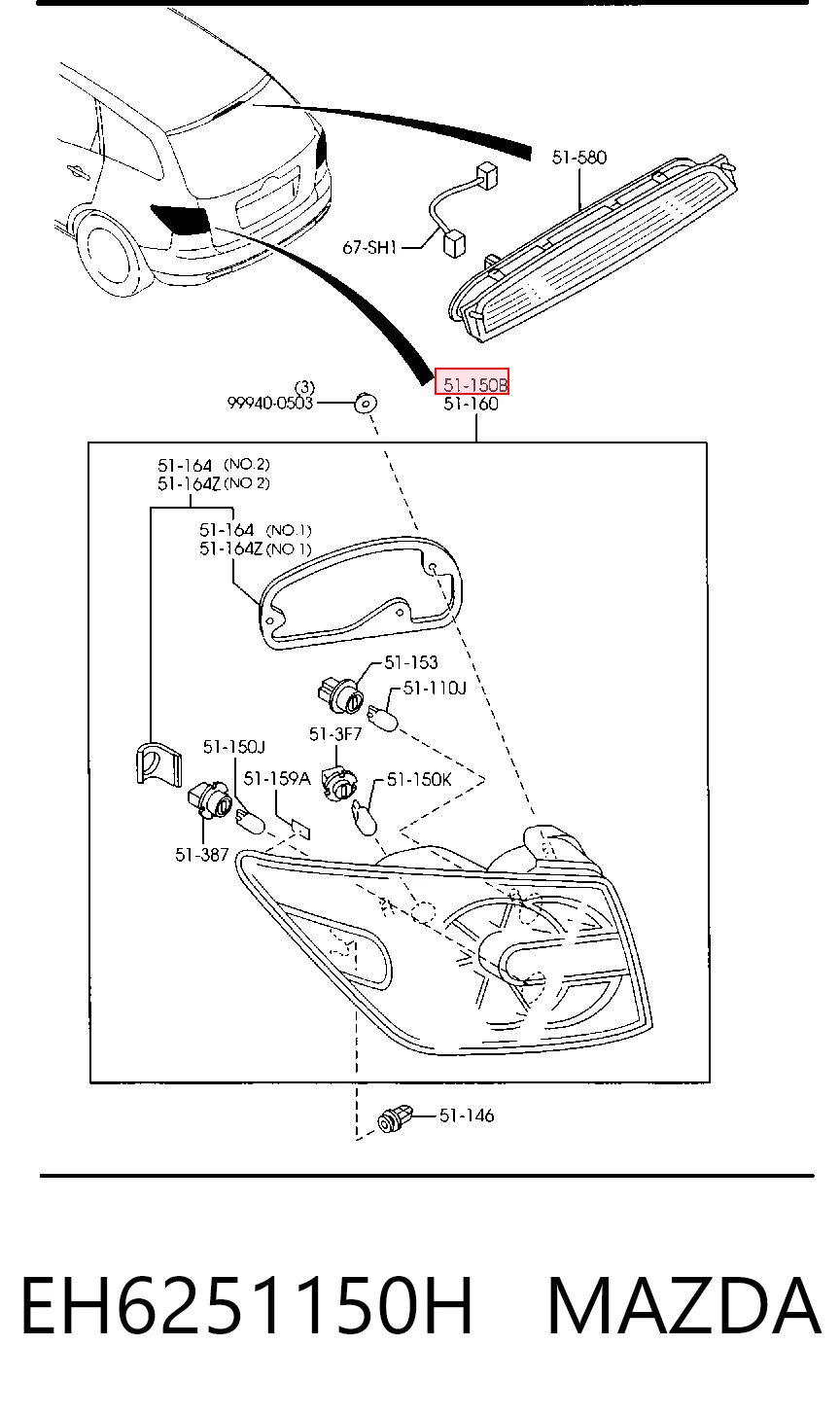 Lampa zespolona tylna prawa do Mazda CX-7  ER