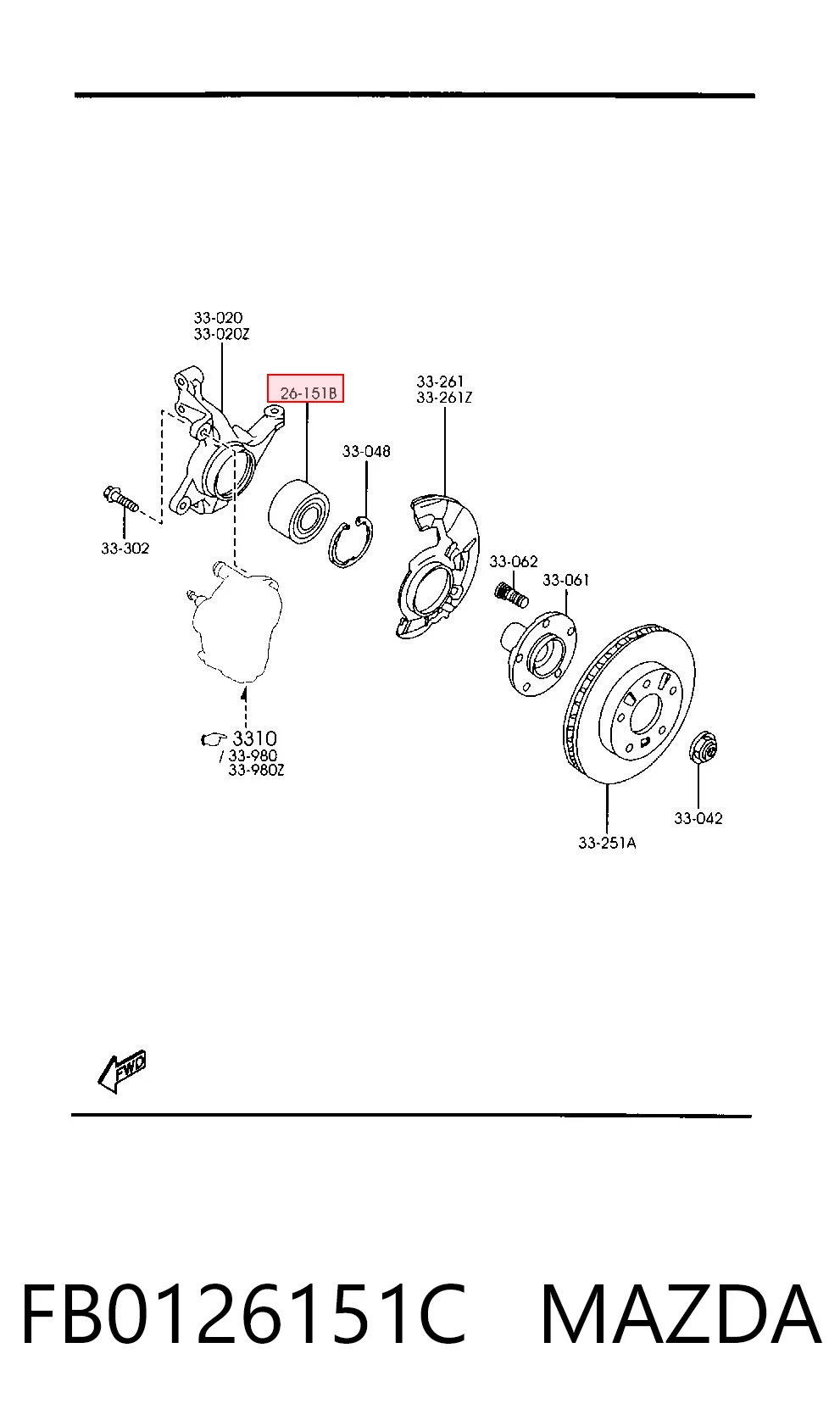 FB0126151C Mazda