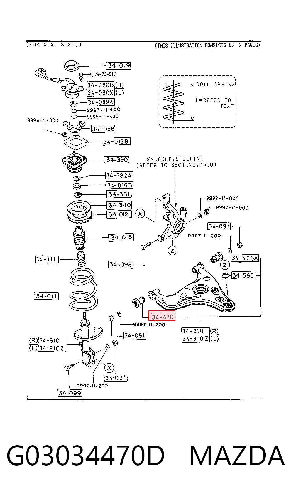 Silentblock przedniego wahacza dolnego Mazda 626 II