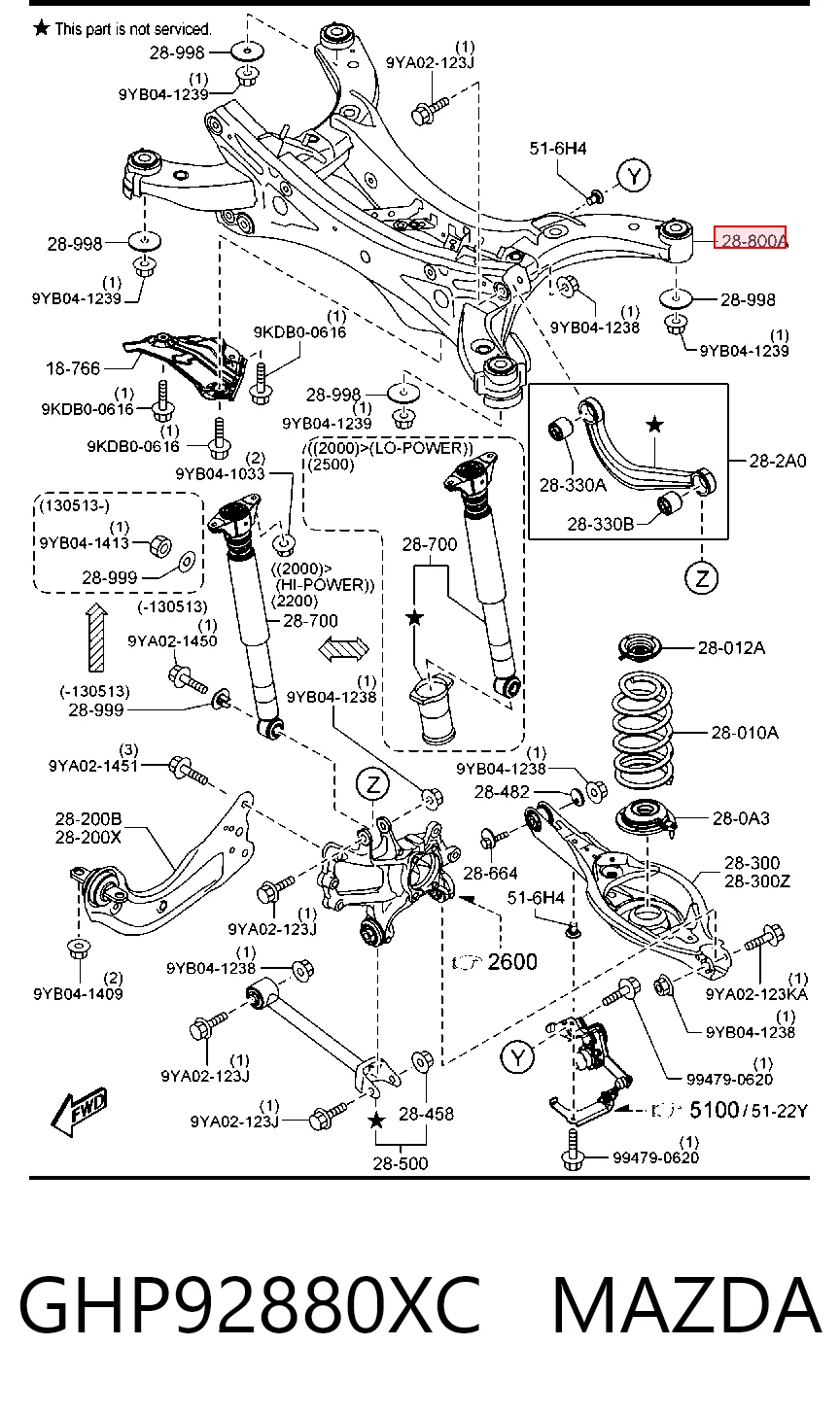 Korpus osi tylnej do Mazda 6  GJ, GL