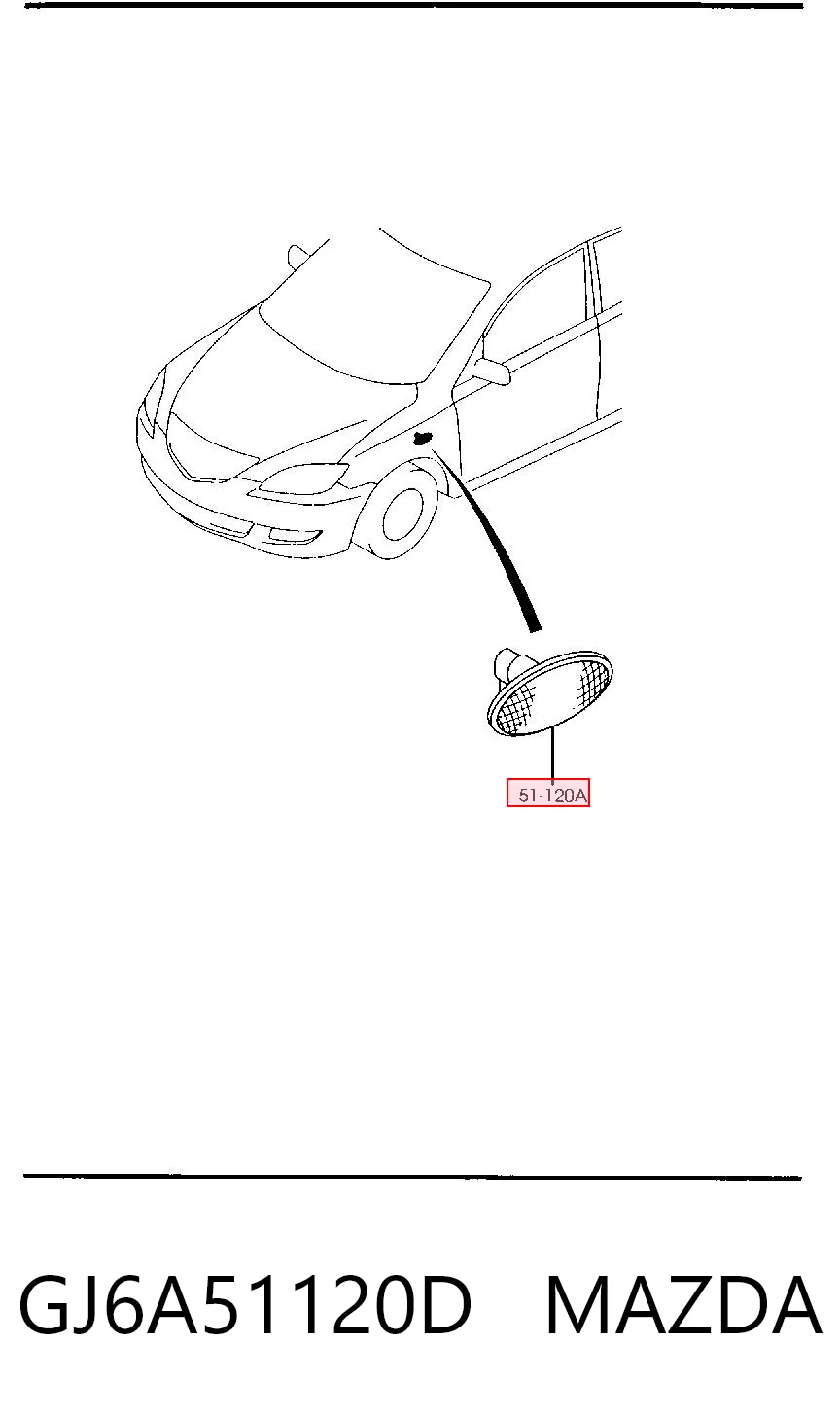 Powtarzacz kierunkowskazu na błotniku Mazda MPV II minivan (LW) (1999 - 2006) cena, od 16,74 USD