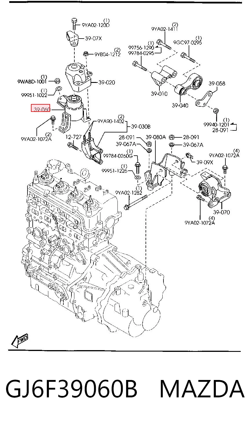 GJ6F39060B Mazda