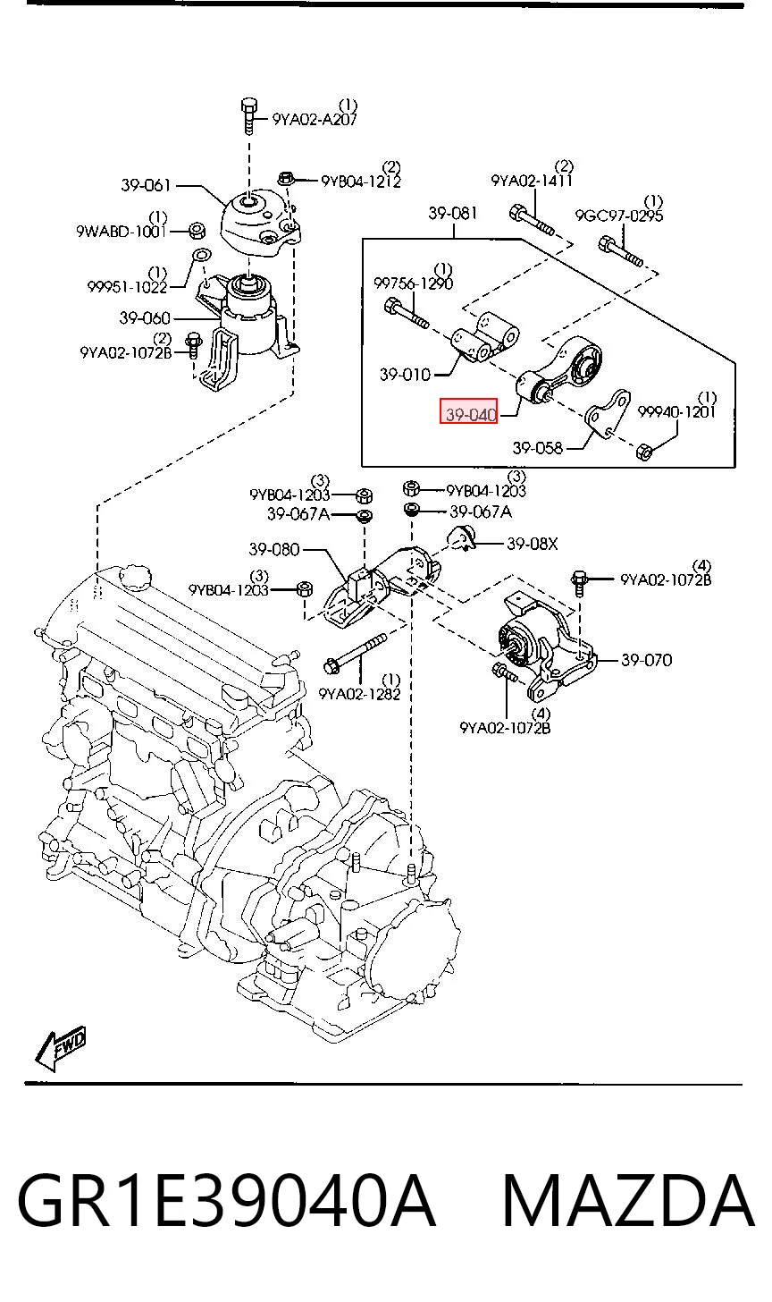 GR1E39040A Mazda