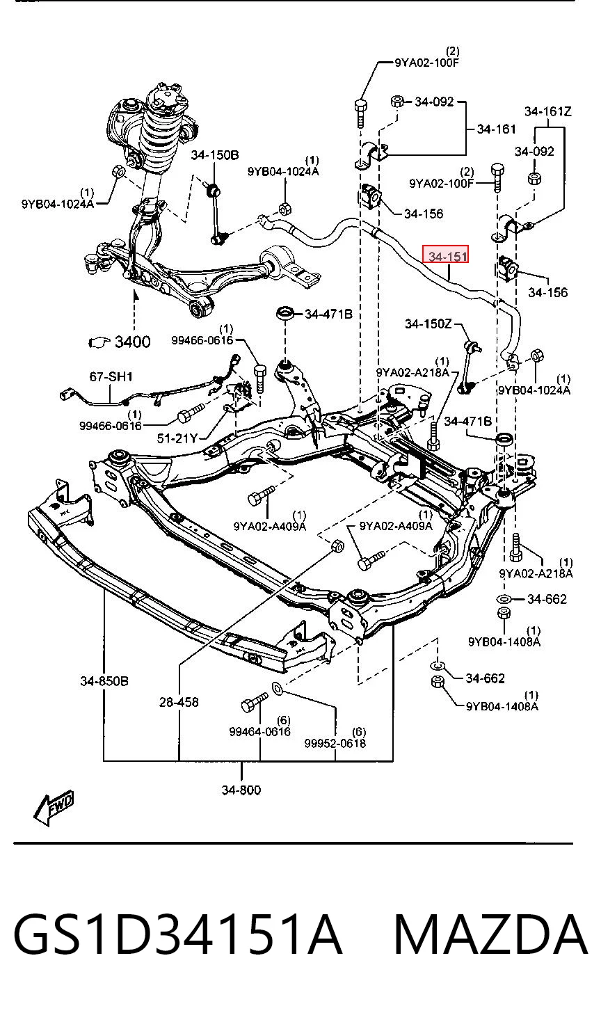 GS1D34151A Mazda