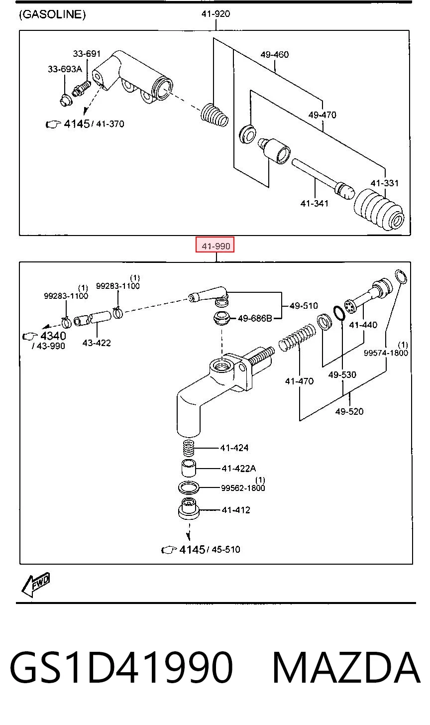 Cylinder sprzęgła główny do Mazda 6  GH