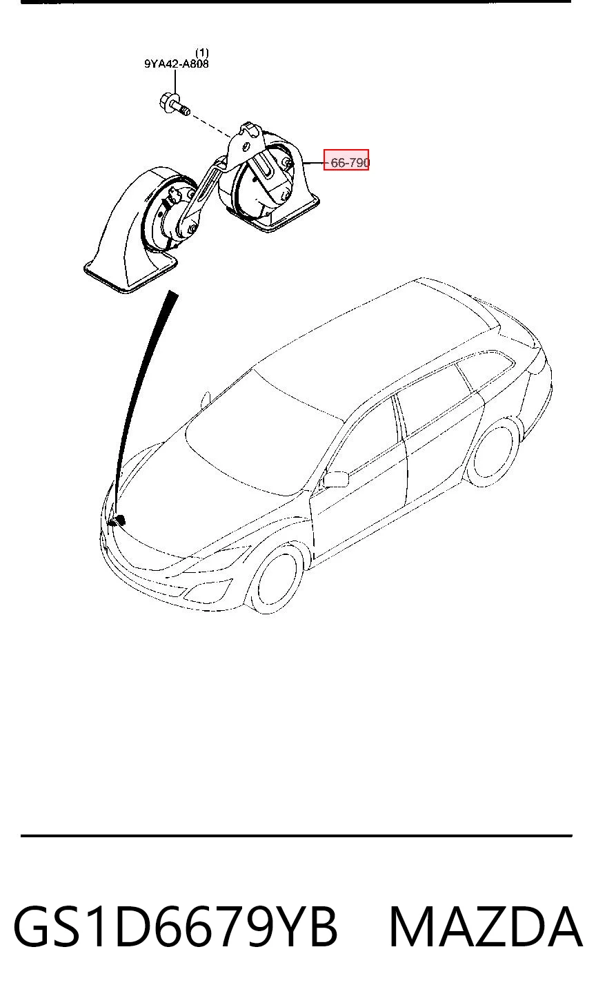 Sygnał dźwiękowy (klakson) do Mazda 6  GH