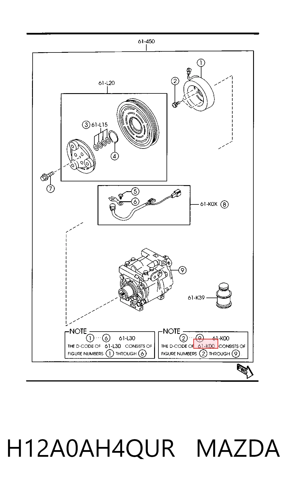 Sprężarka klimatyzacji Mazda 626 V sedana (GF) (1997 - 2002) cena, od 126,59 USD