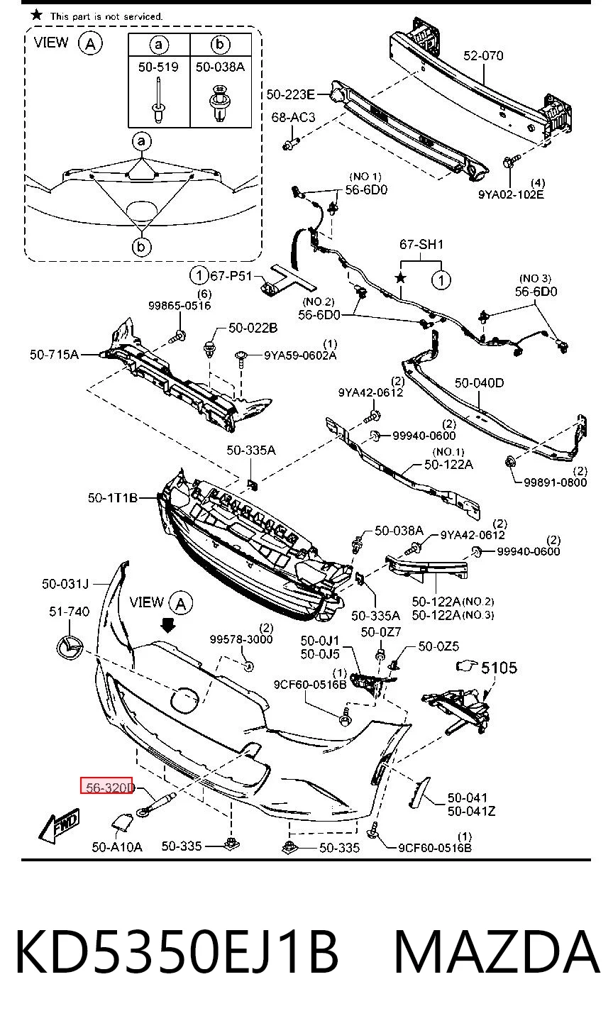 KD5350EJ1B Mazda Hak holowniczy