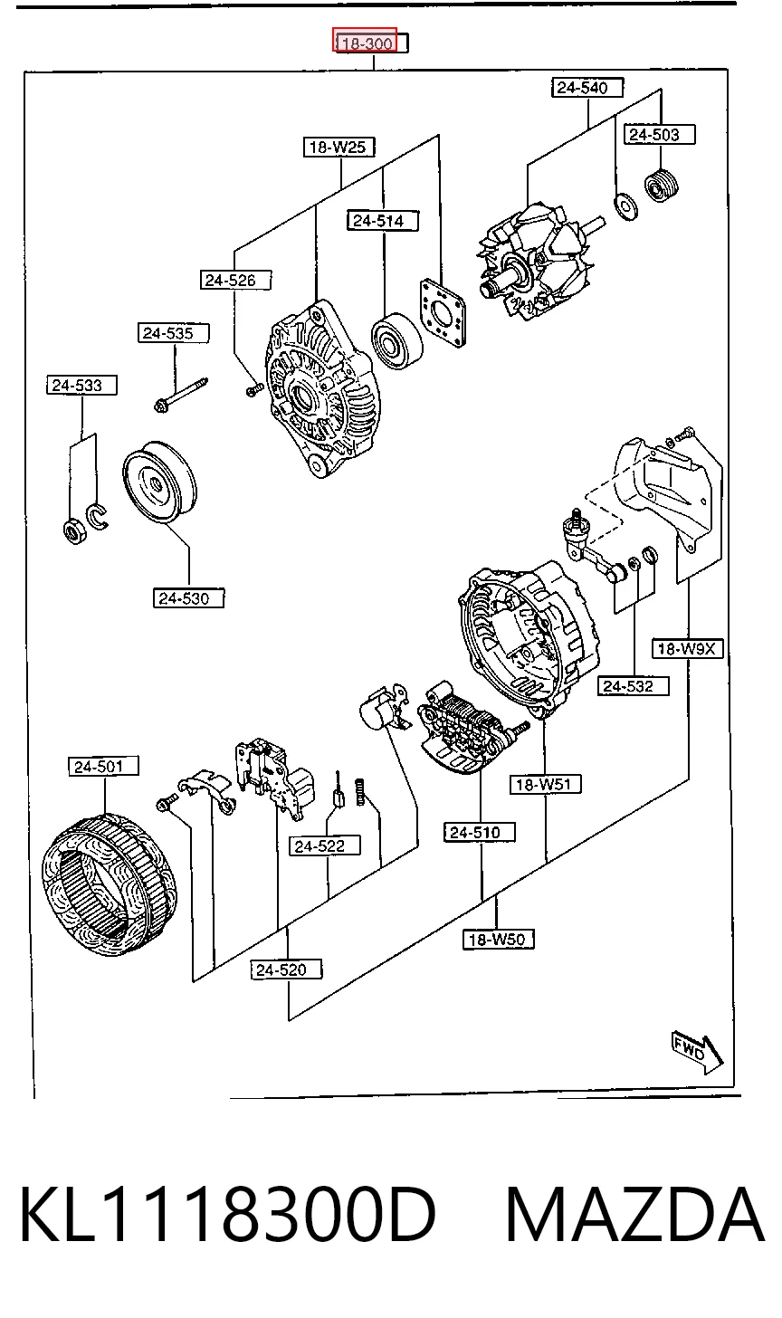 Alternator do Mazda Xedos 9 TA