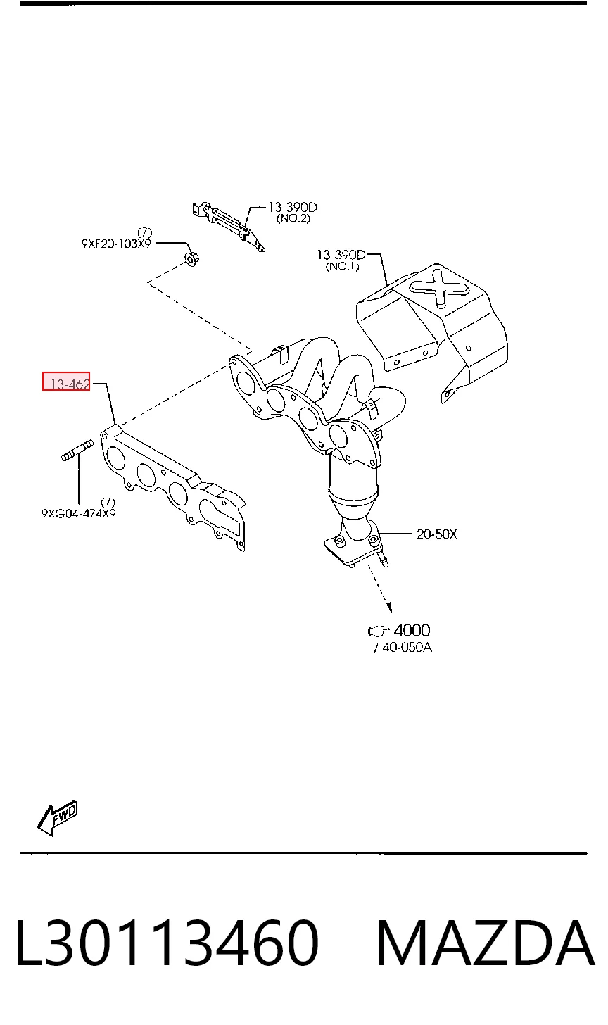 Uszczelka kolektora wydechowego Ford Mondeo III sedana (B4Y) (2000 - 2007) cena, od 12,83 USD