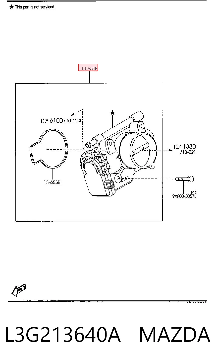L3G213640A Mazda Przepustnica, komplet