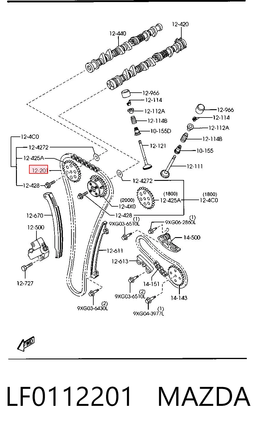 Łańcuch rozrządu Ford Mondeo III sedana (B4Y) (2000 - 2007) cena, od 103,91 USD