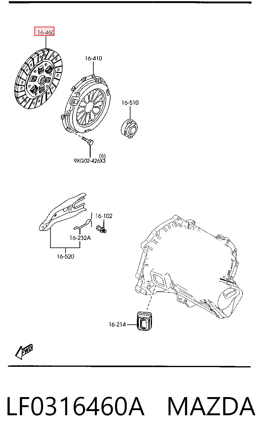 LF0316460A Mazda