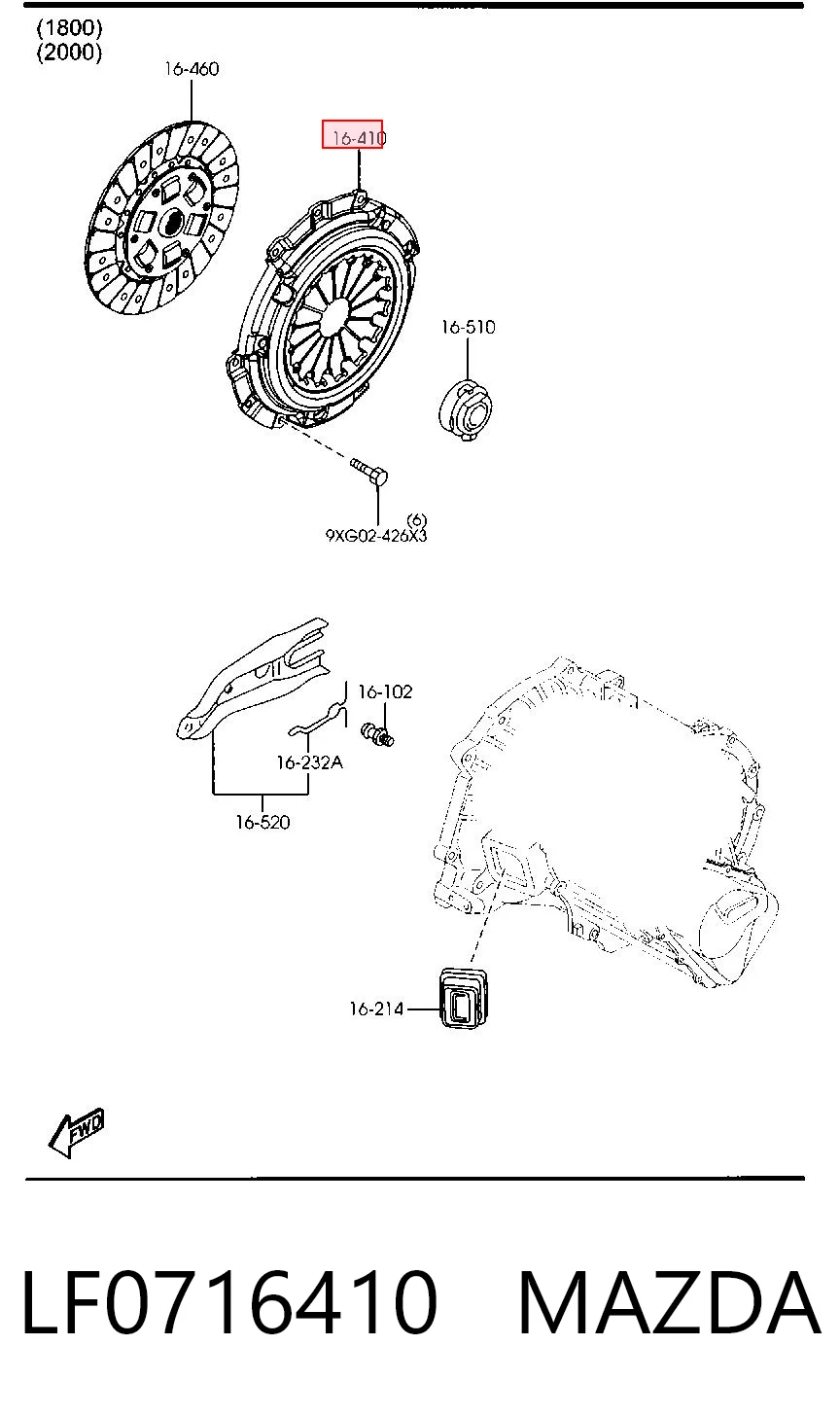 Docisk sprzęgła do Mazda 6 GH