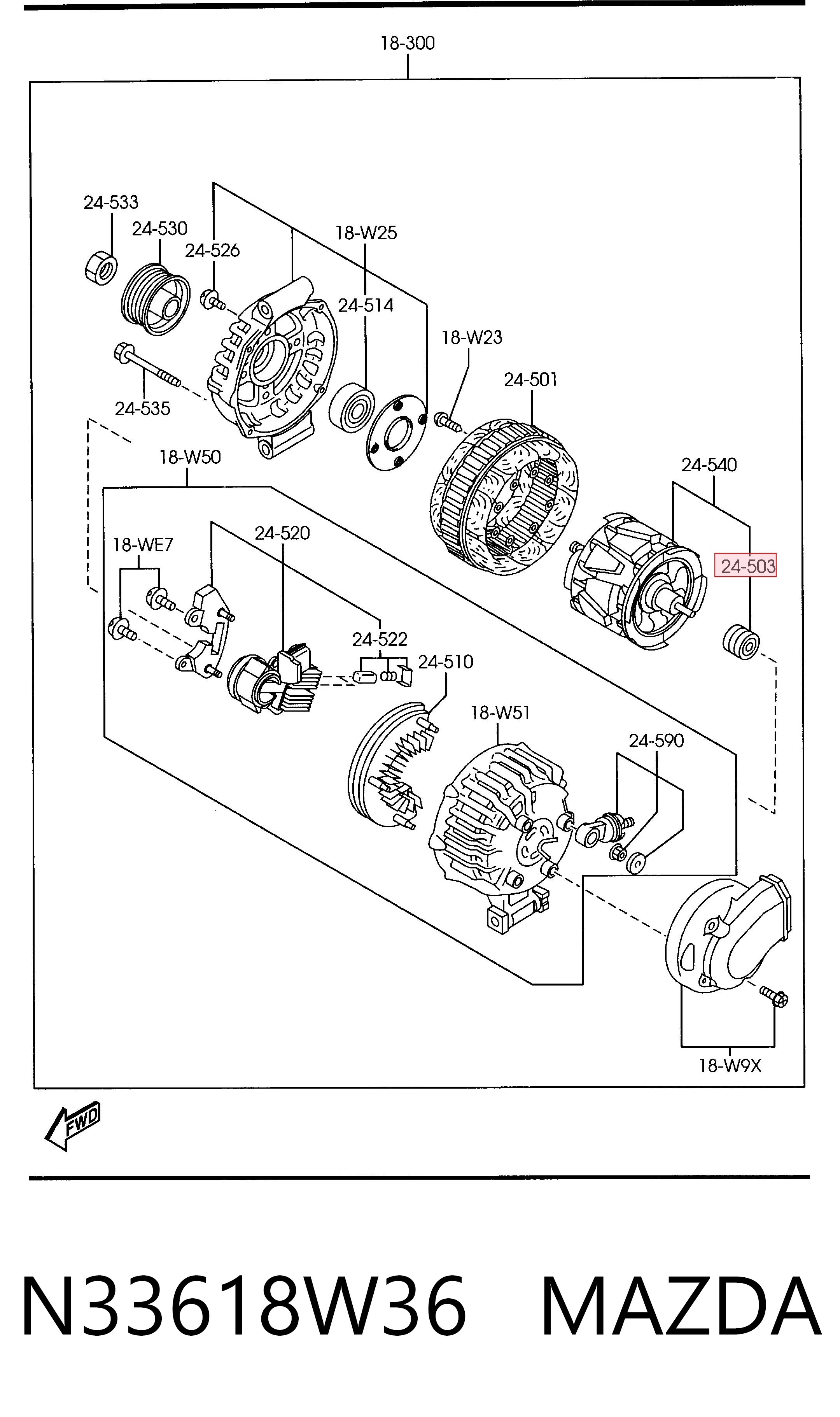 Do koszyka Łożysko alternatora Honda Civic IV ED, EF