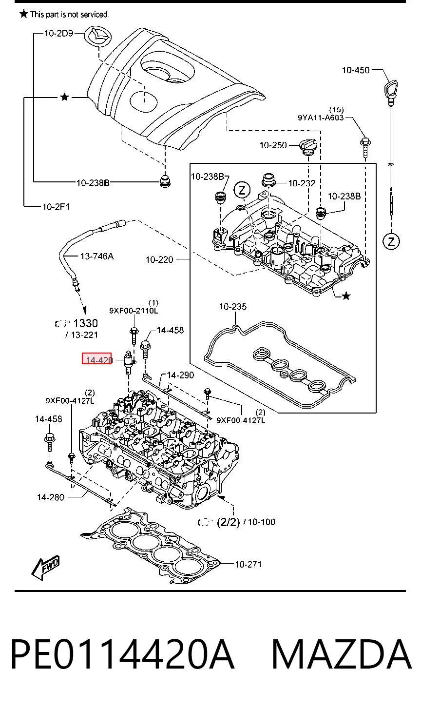 PE0114420A Mazda Zawór elektromagnetyczny faz rozrządu