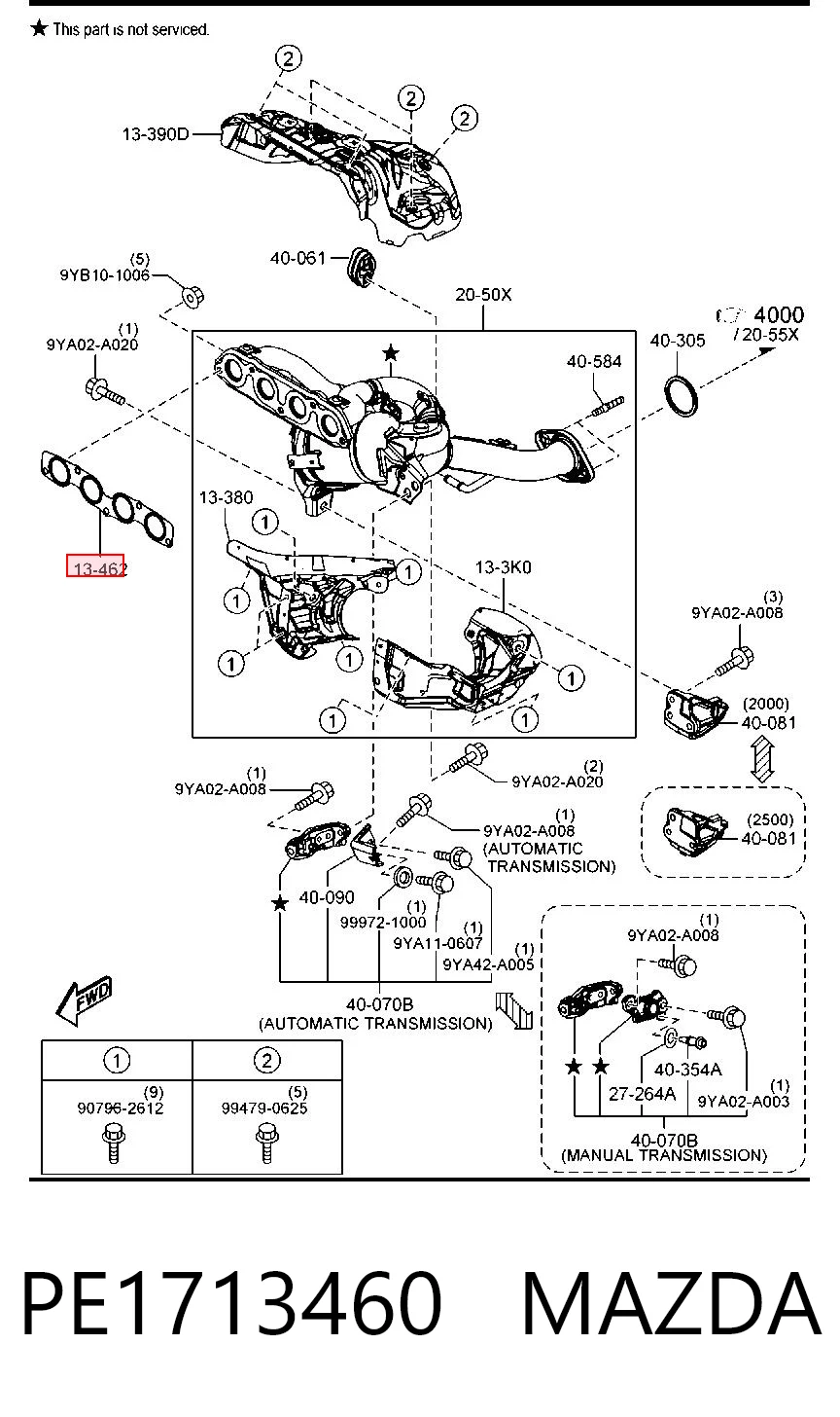 Uszczelka kolektora wydechowego do Mazda CX-5 KE, GH